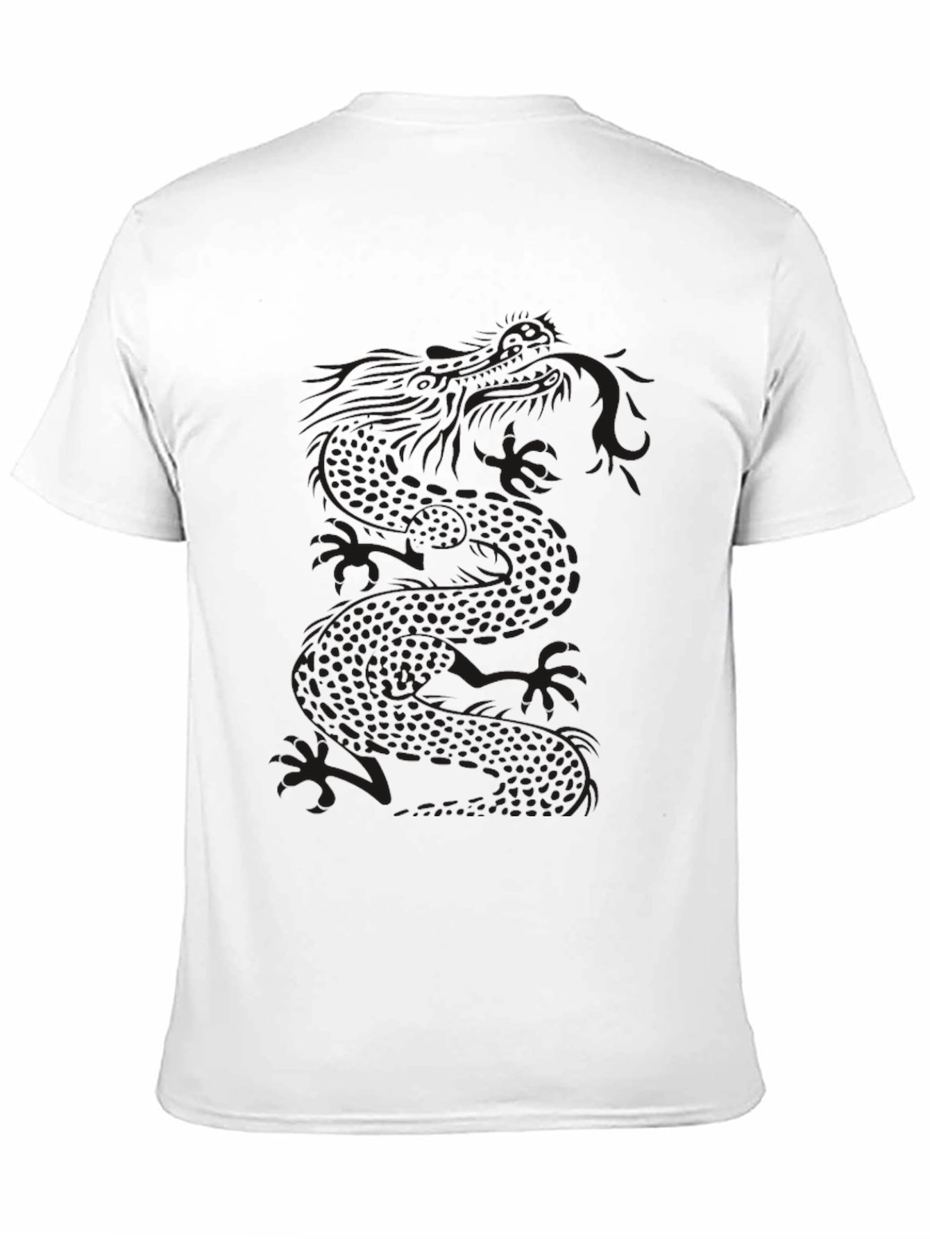 Mens Black Dragon Graphic T-Shirt
