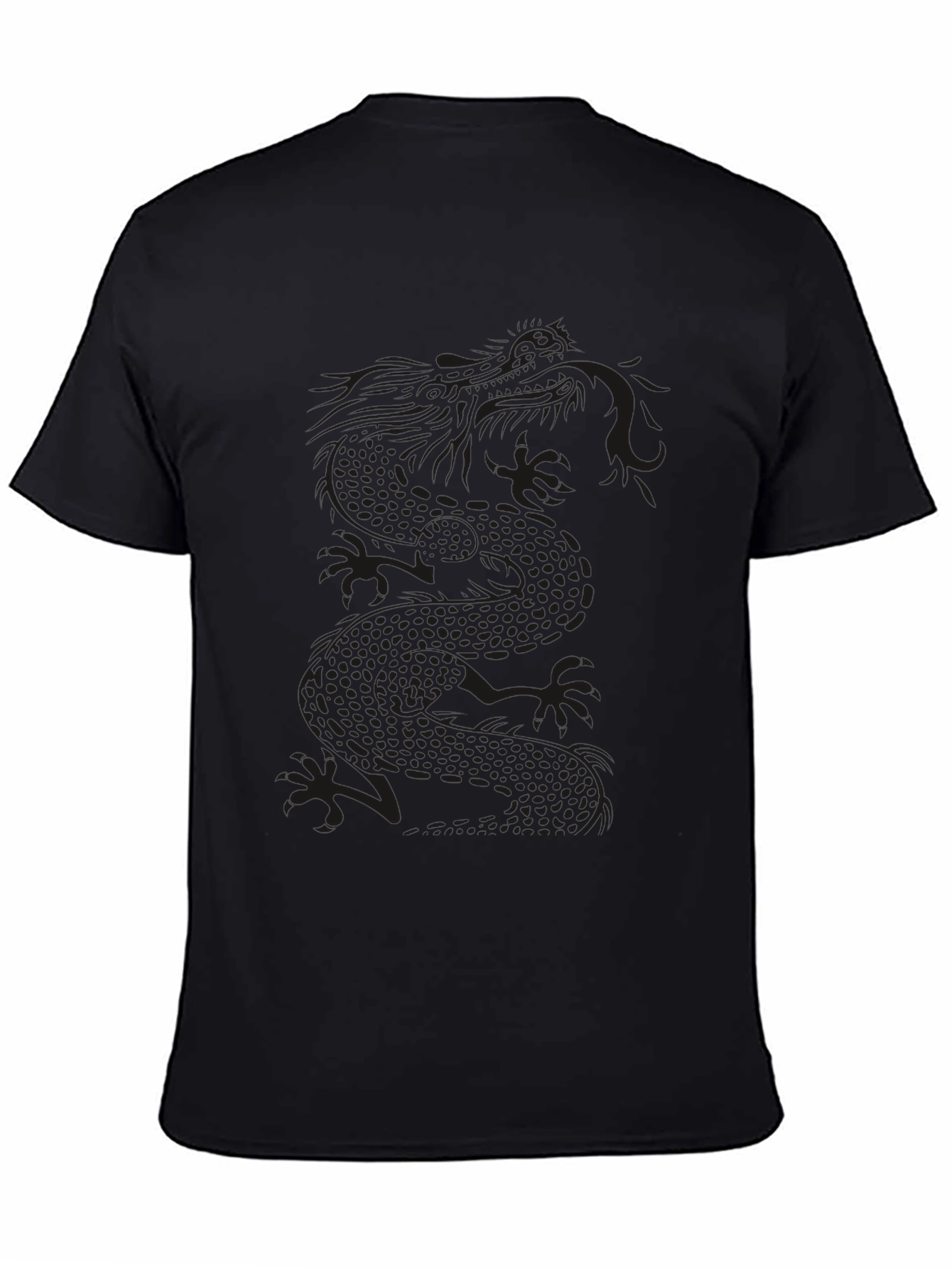 Mens Black Dragon Graphic T-Shirt