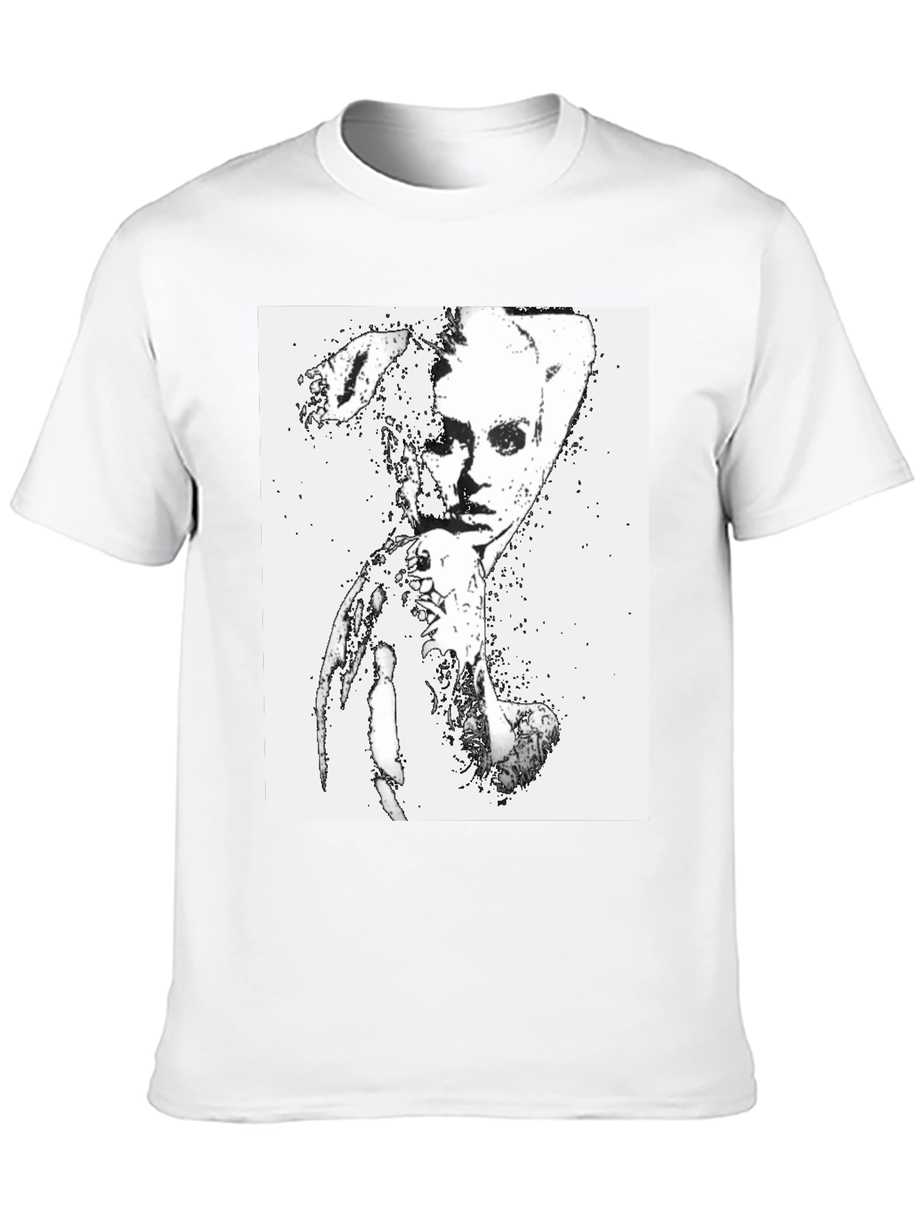 Abstract Graphic Print Black T-Shirt