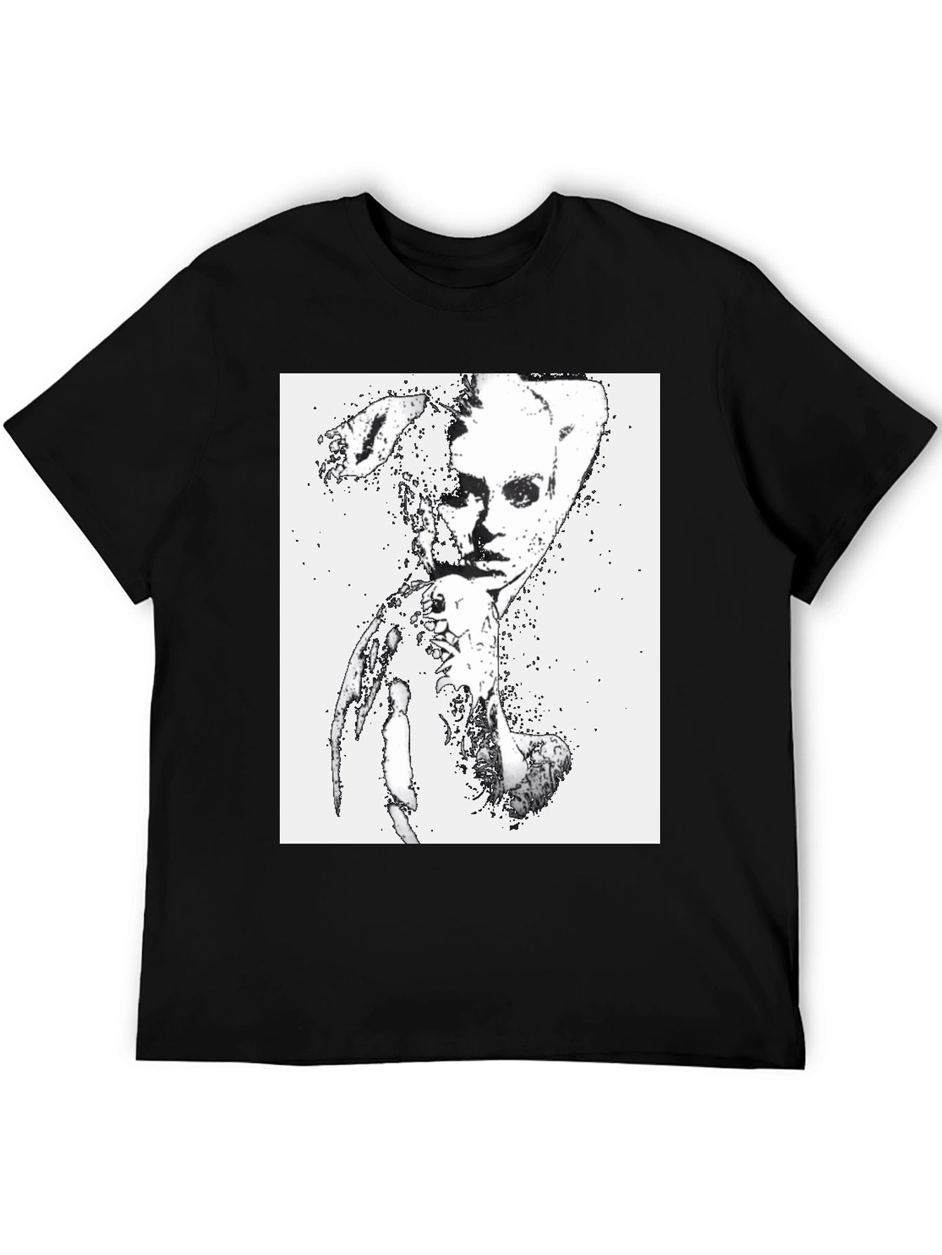 Abstract Graphic Print Black T-Shirt