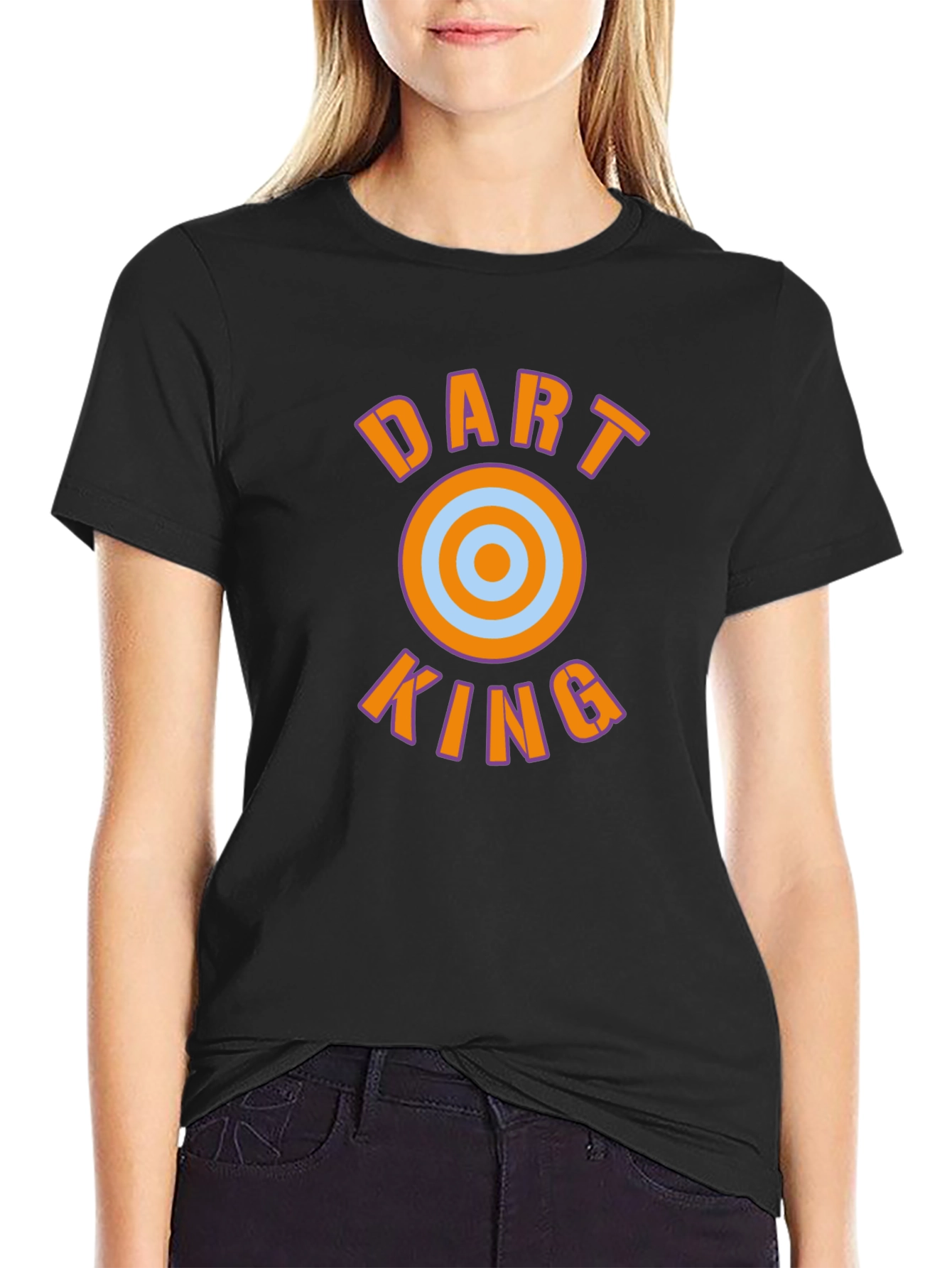 Dart King Graphic Tee - Black Cotton T-Shirt