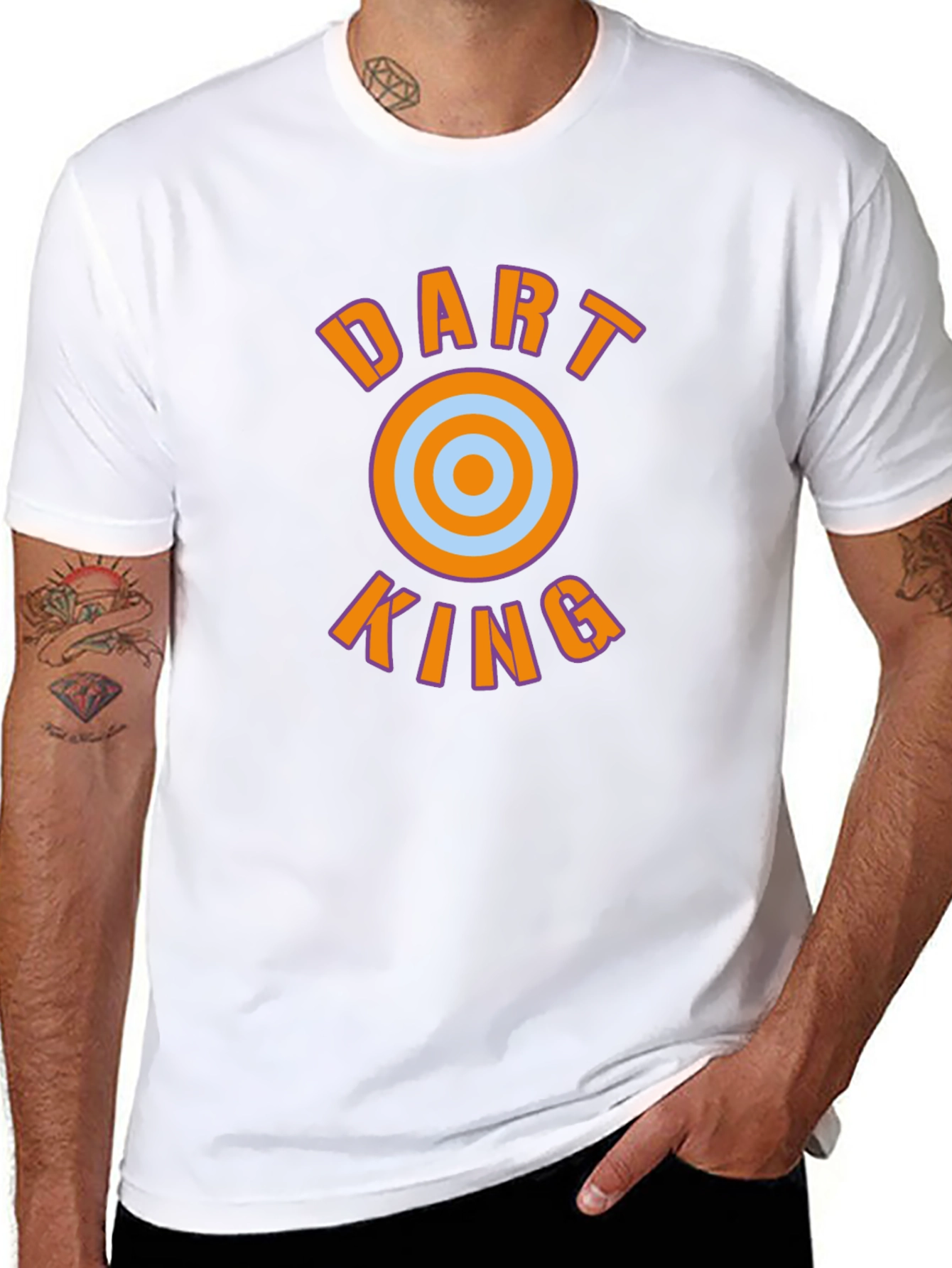 Dart King Graphic Tee - Black Cotton T-Shirt