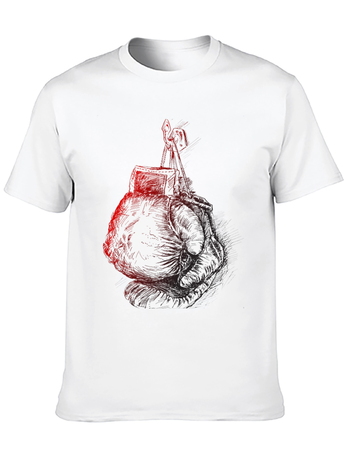 Boxing Gloves Graphic Tee - Black Cotton Comfort