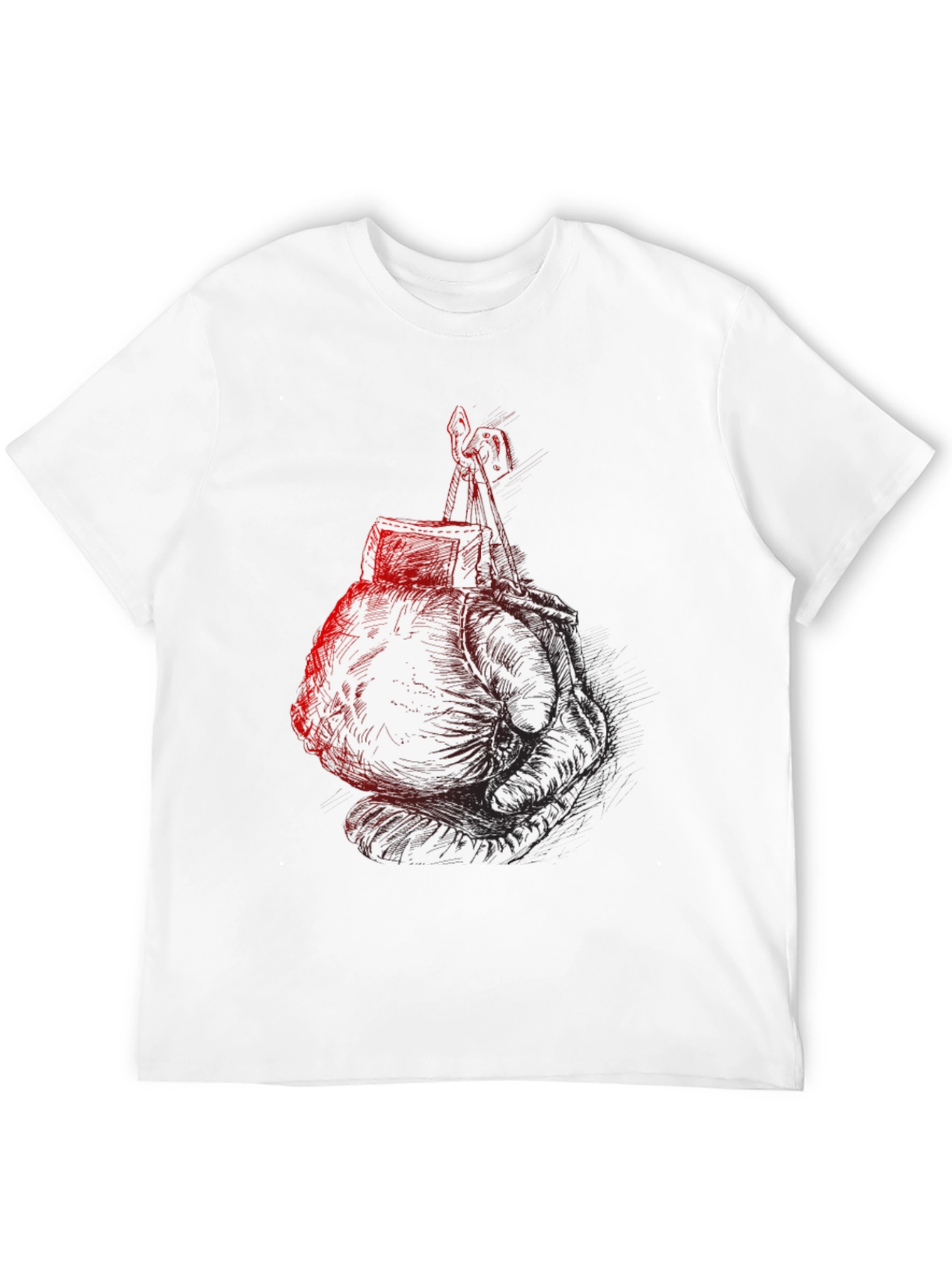 Boxing Gloves Graphic Tee - Black Cotton Comfort