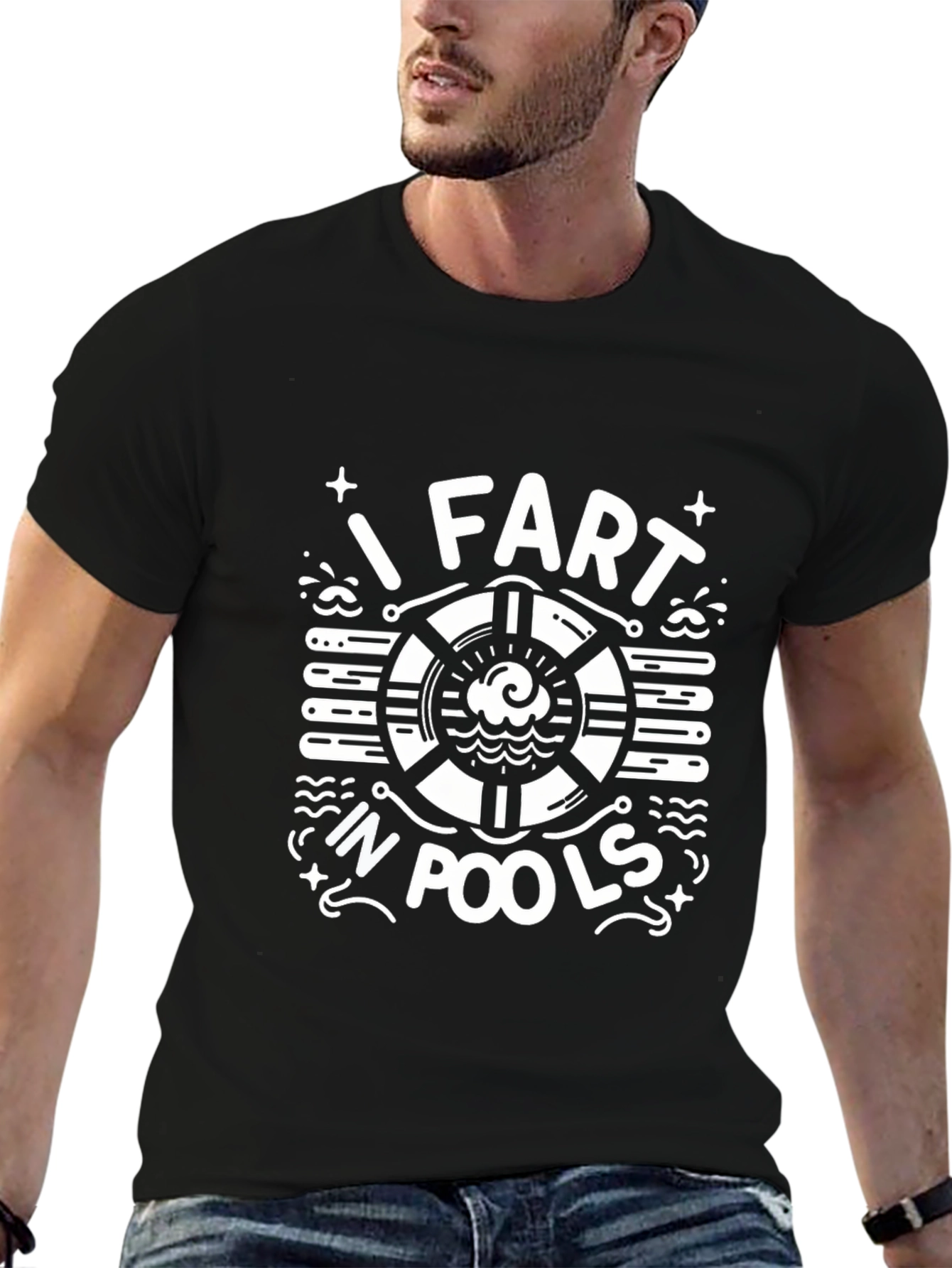 I Fart In Pools Graphic Tee Funny Swimming Shirt