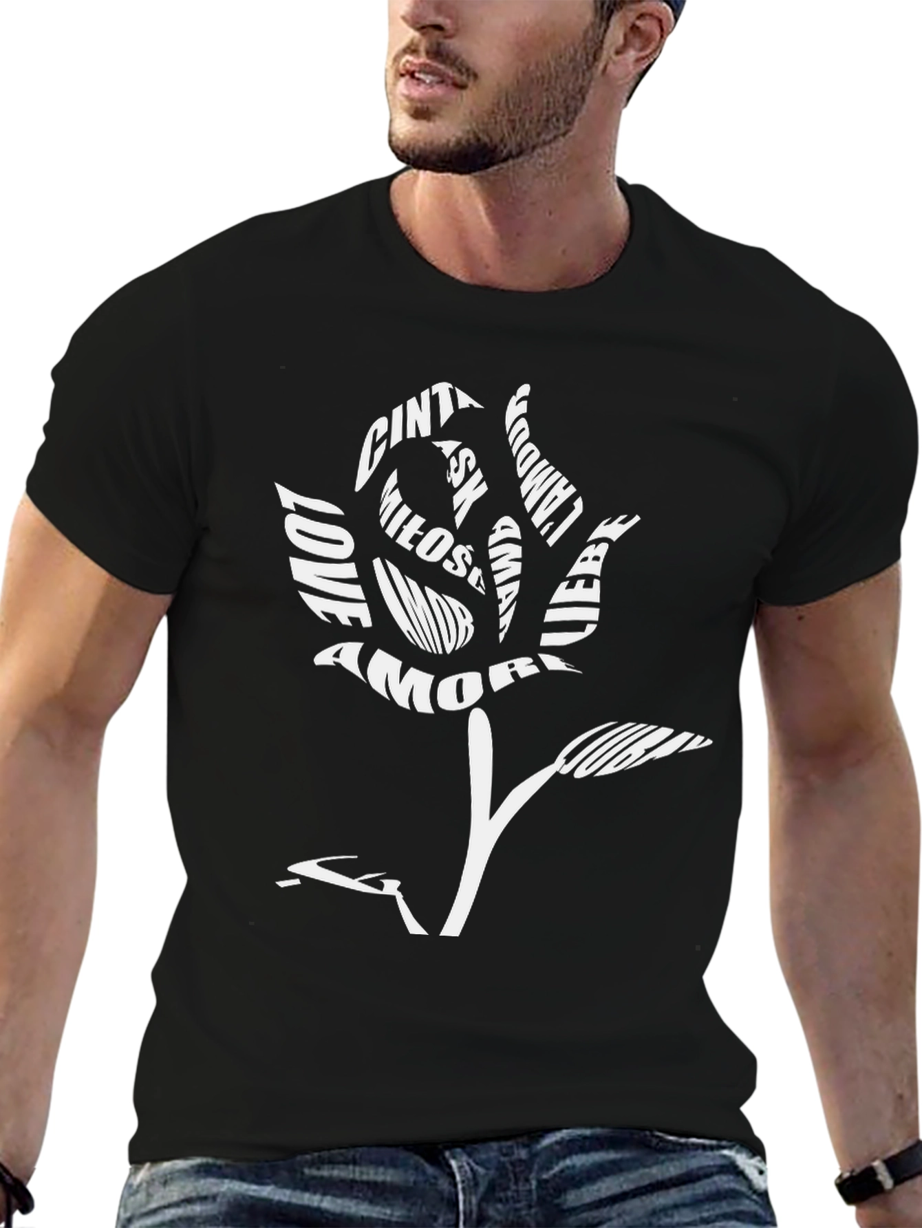 Rose Love T-Shirt - Stylish Graphic Tee