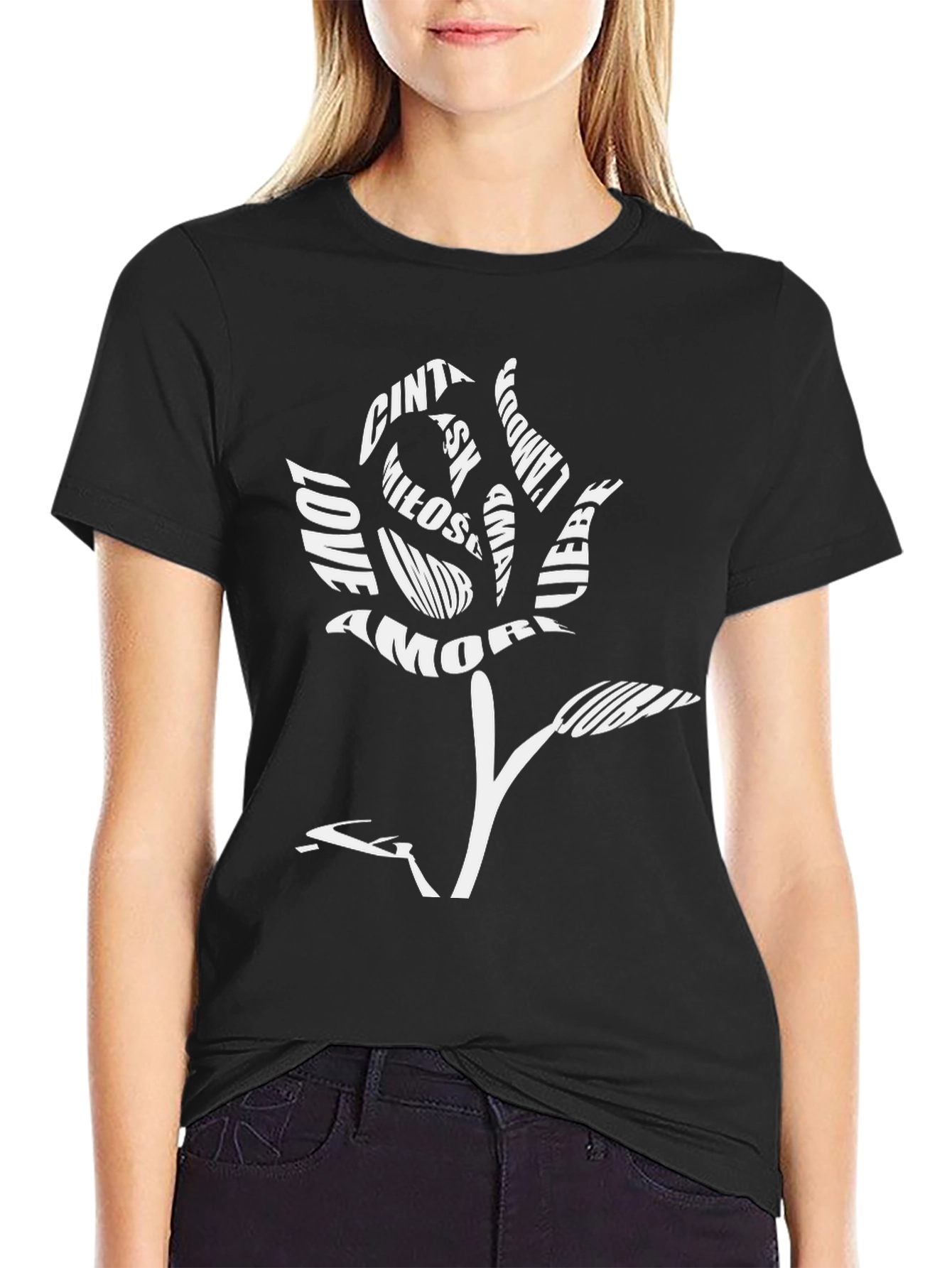 Rose Love T-Shirt - Stylish Graphic Tee