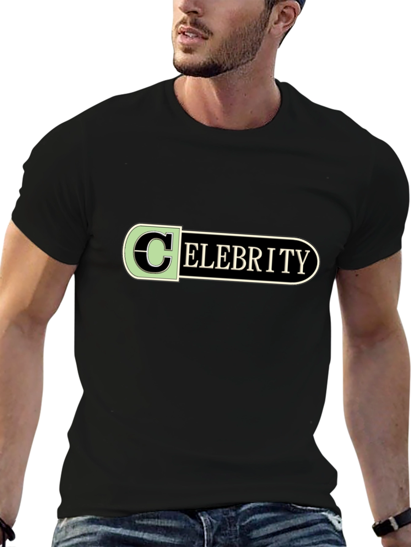 Celebrity Graphic Black T-Shirt