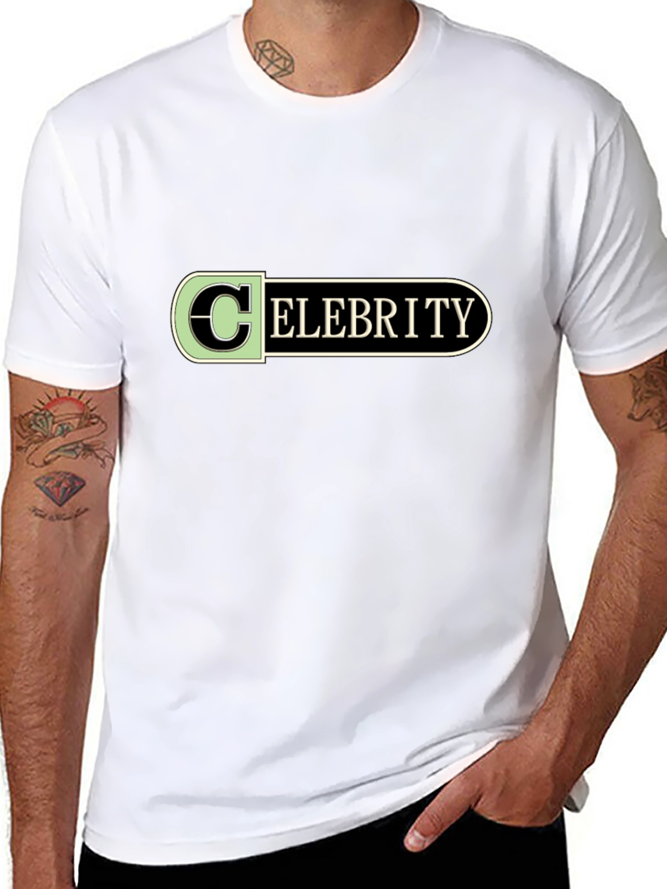 Celebrity Graphic Black T-Shirt
