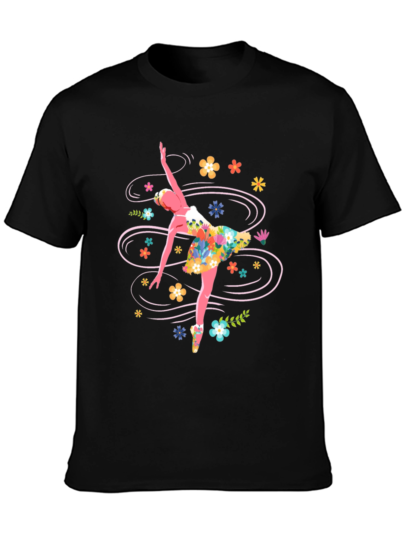 Floral Ballerina Graphic T-Shirt