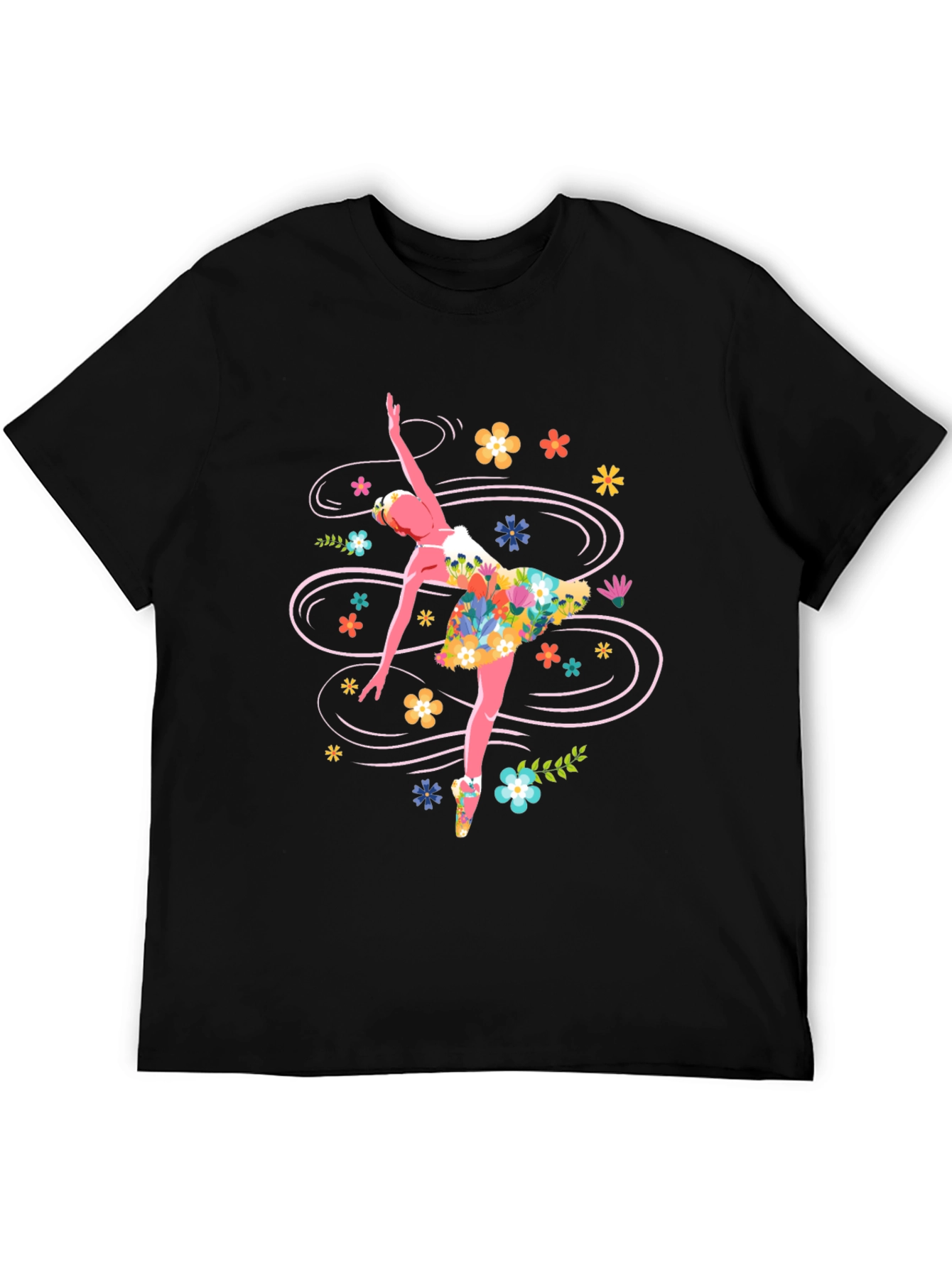 Floral Ballerina Graphic T-Shirt