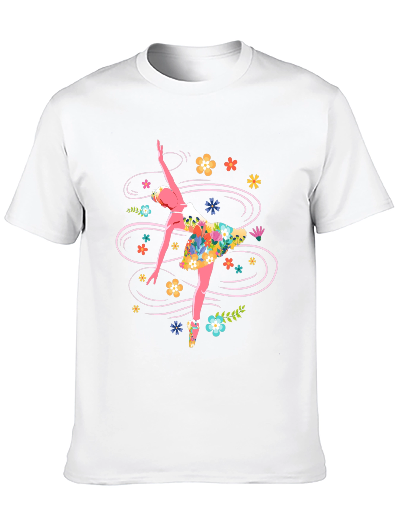 Floral Ballerina Graphic T-Shirt
