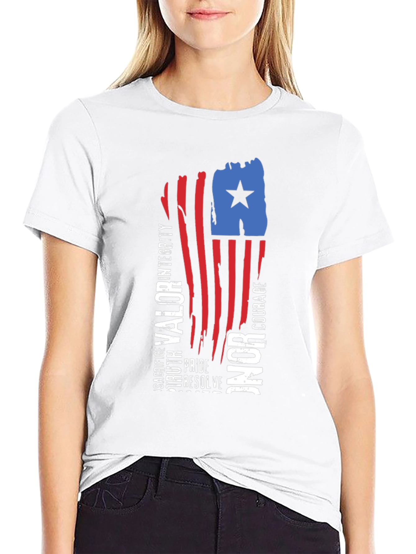 Patriotic Valor Honor Graphic Tee