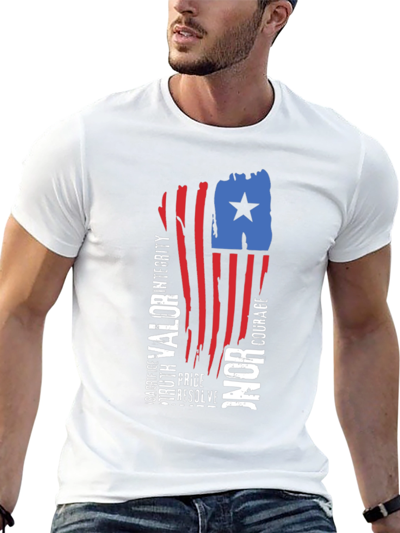 Patriotic Valor Honor Graphic Tee