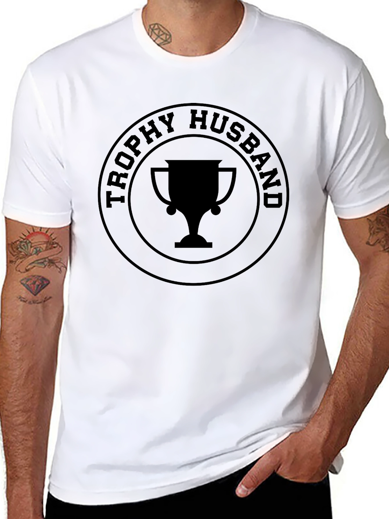 Trophy Husband Graphic T-Shirt - Black