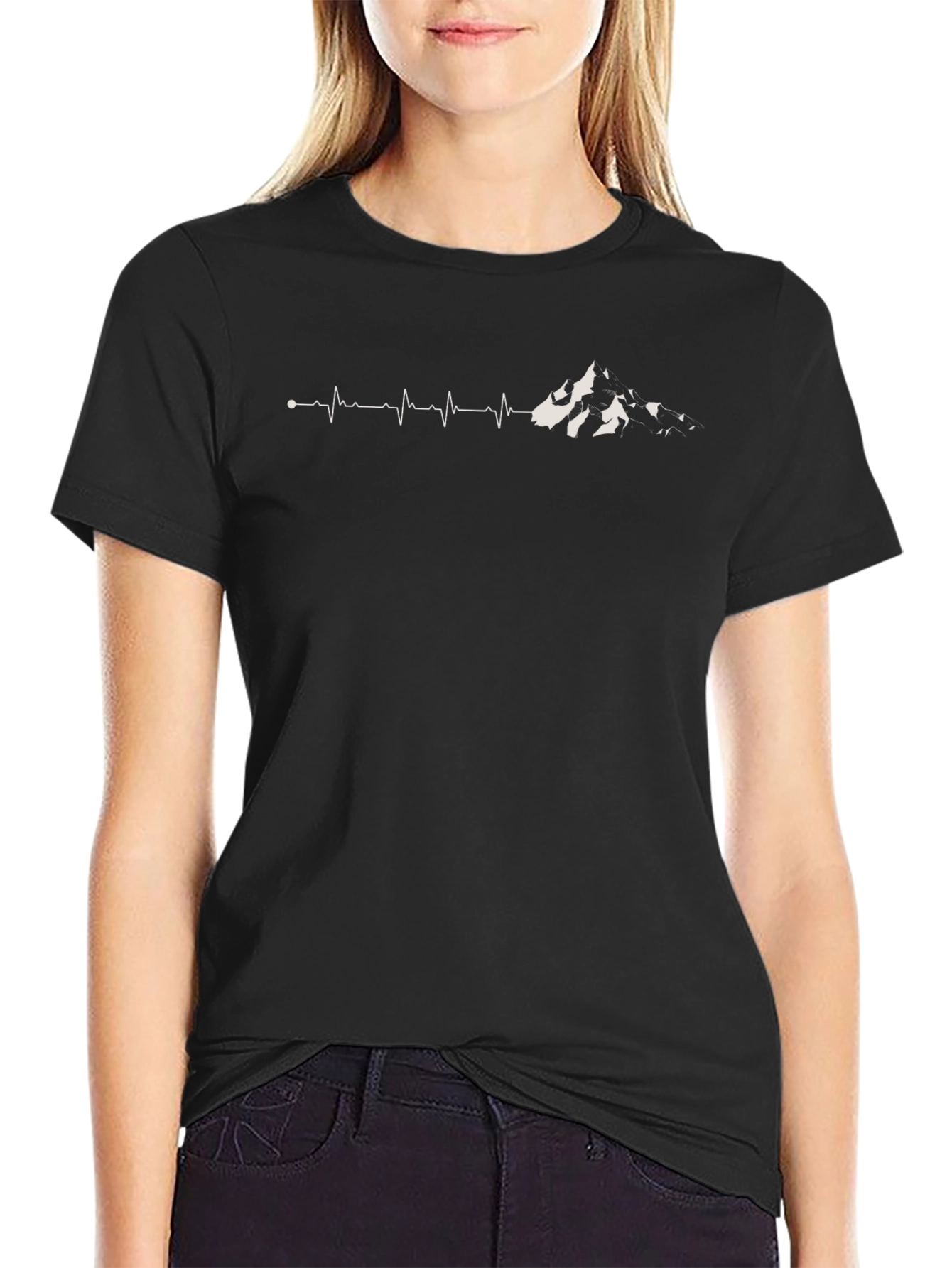 Mountain Heartbeat T-Shirt - Black