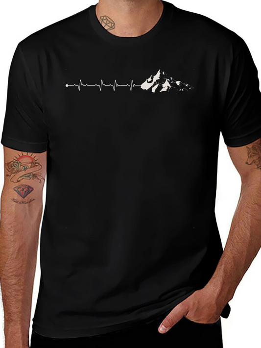 Mountain Heartbeat T-Shirt - Black