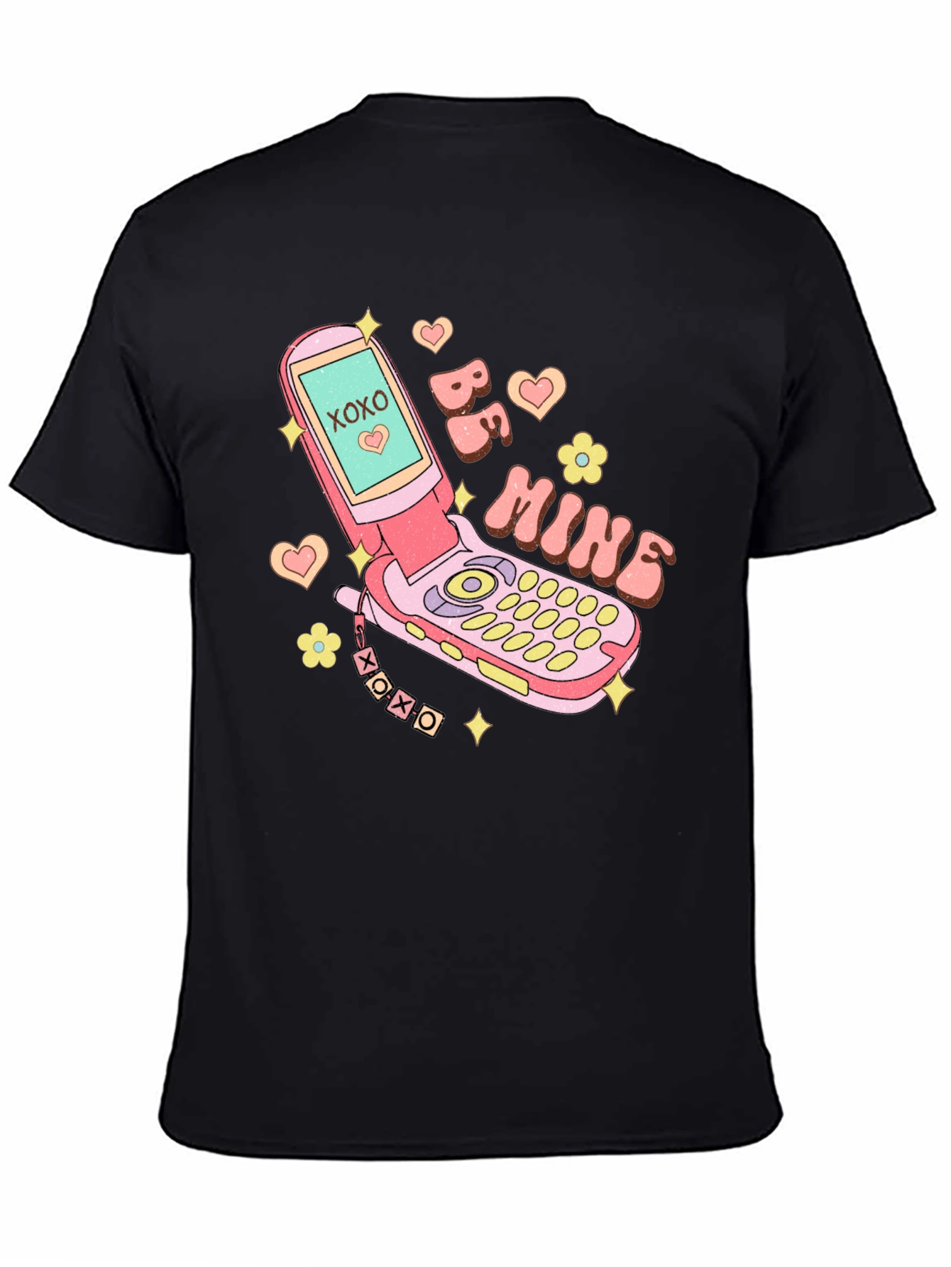 Be Mine Retro Cell Phone Graphic Tee