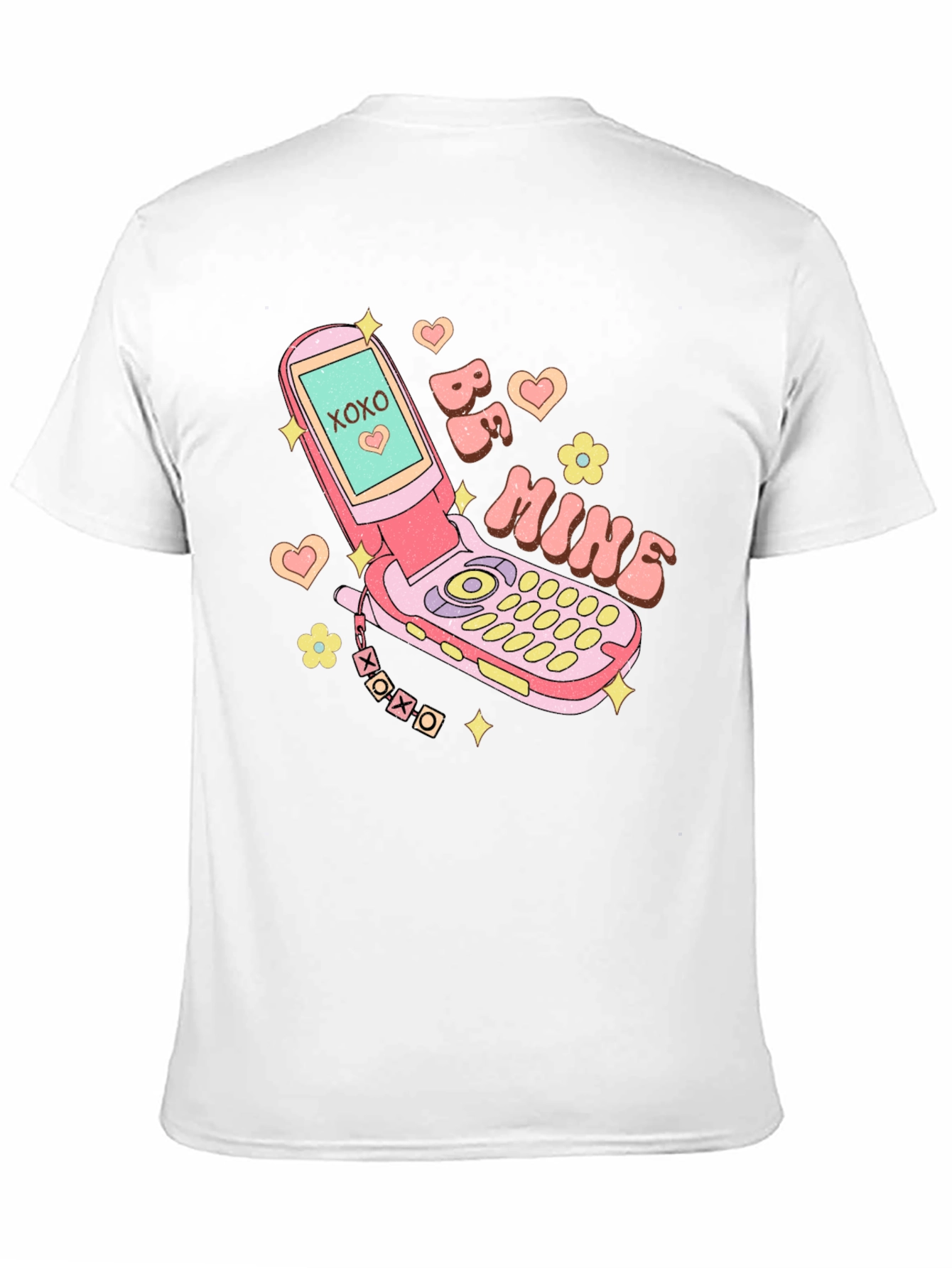 Be Mine Retro Cell Phone Graphic Tee