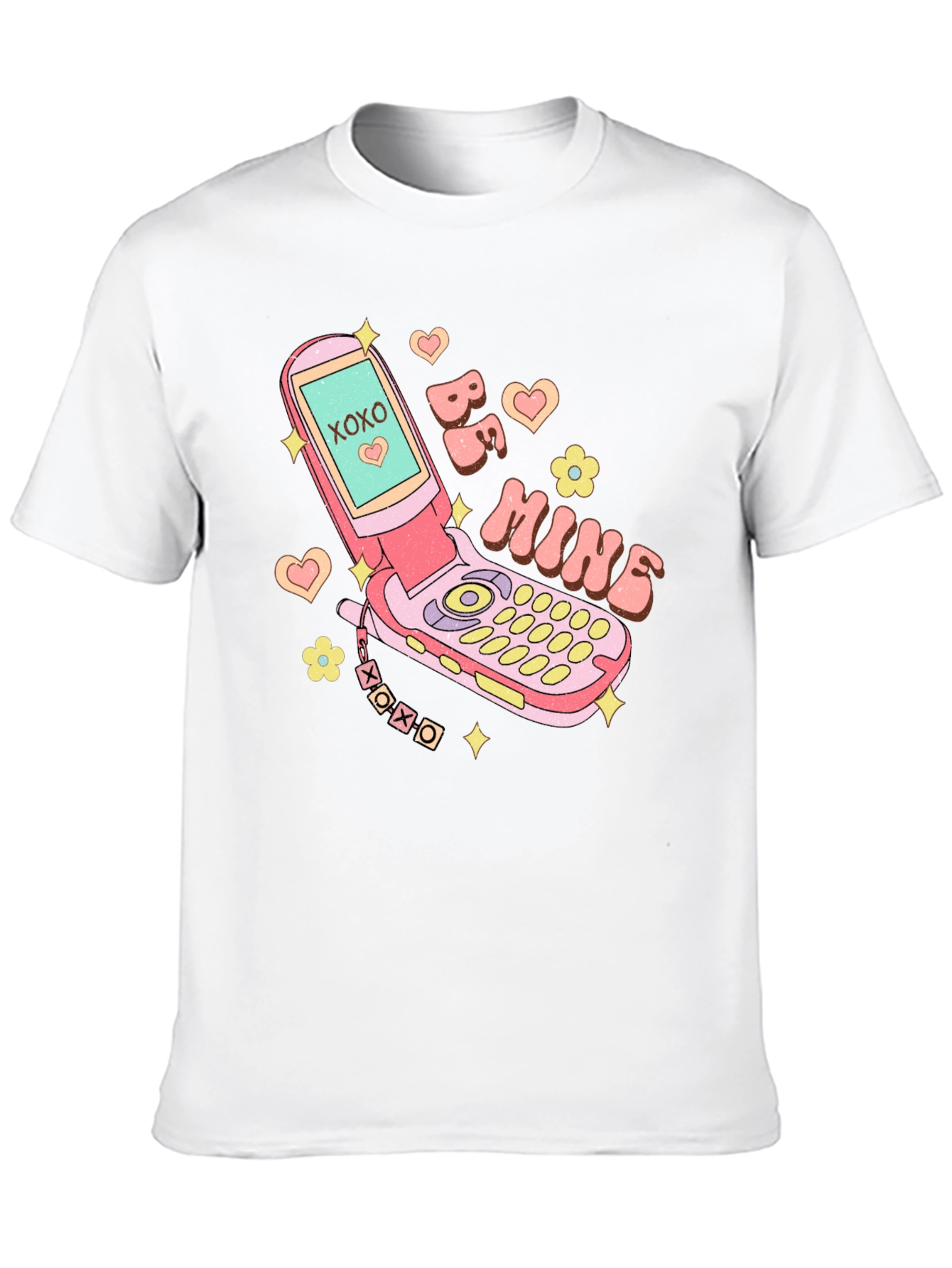 Be Mine Retro Cell Phone Graphic Tee