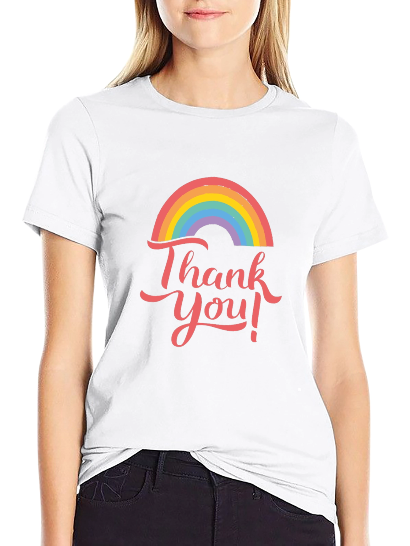 Thank You Rainbow Graphic Tee