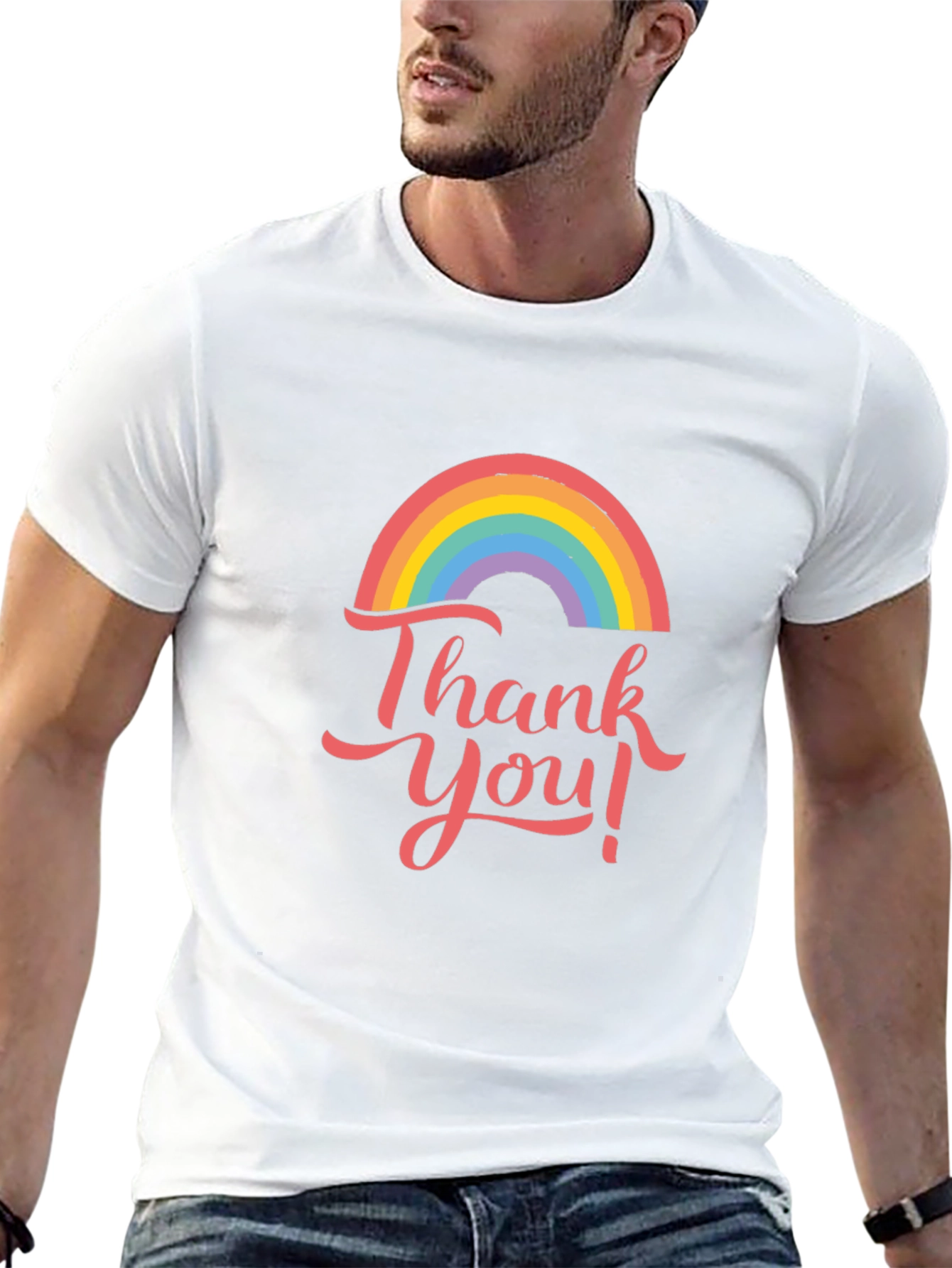 Thank You Rainbow Graphic Tee