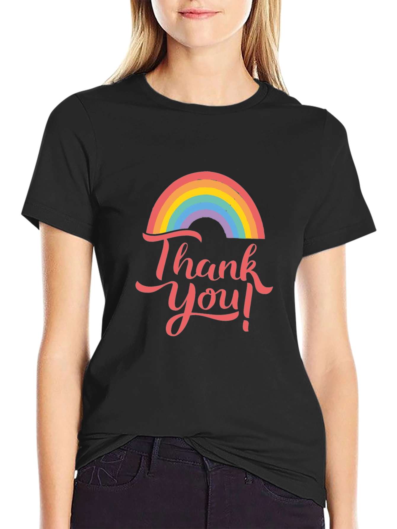 Thank You Rainbow Graphic Tee