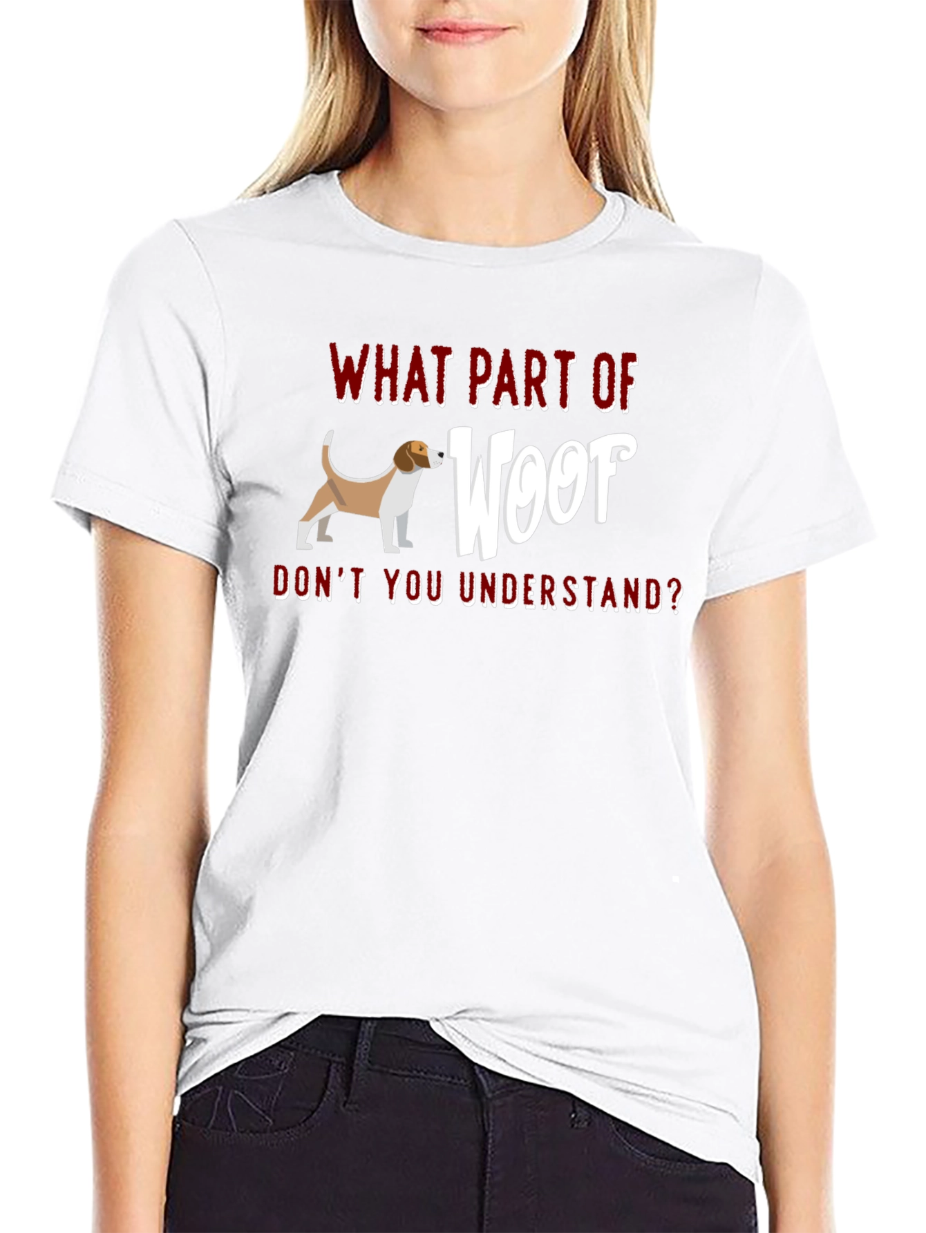Dog Woof T-Shirt Funny Sarcastic