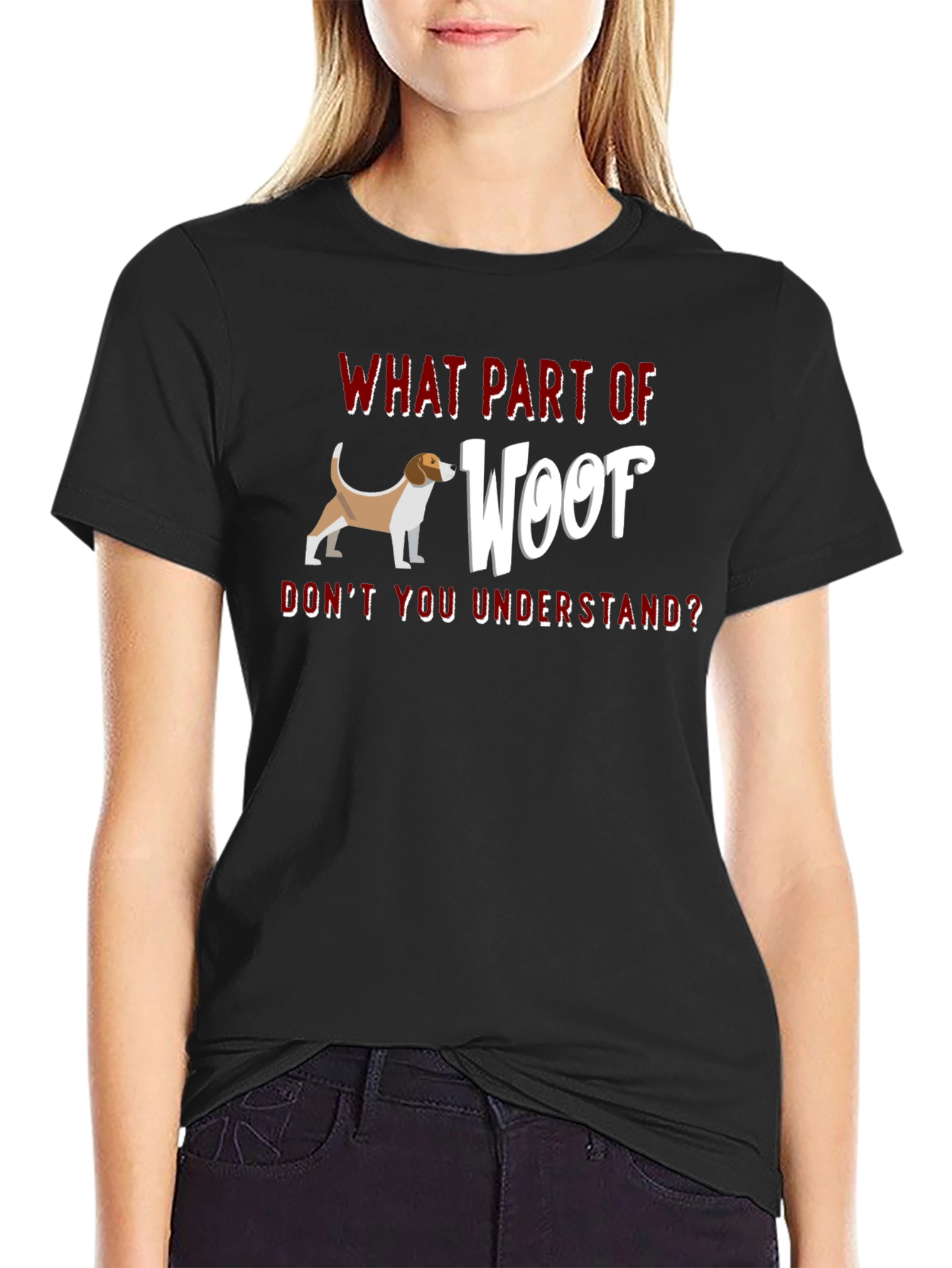 Dog Woof T-Shirt Funny Sarcastic