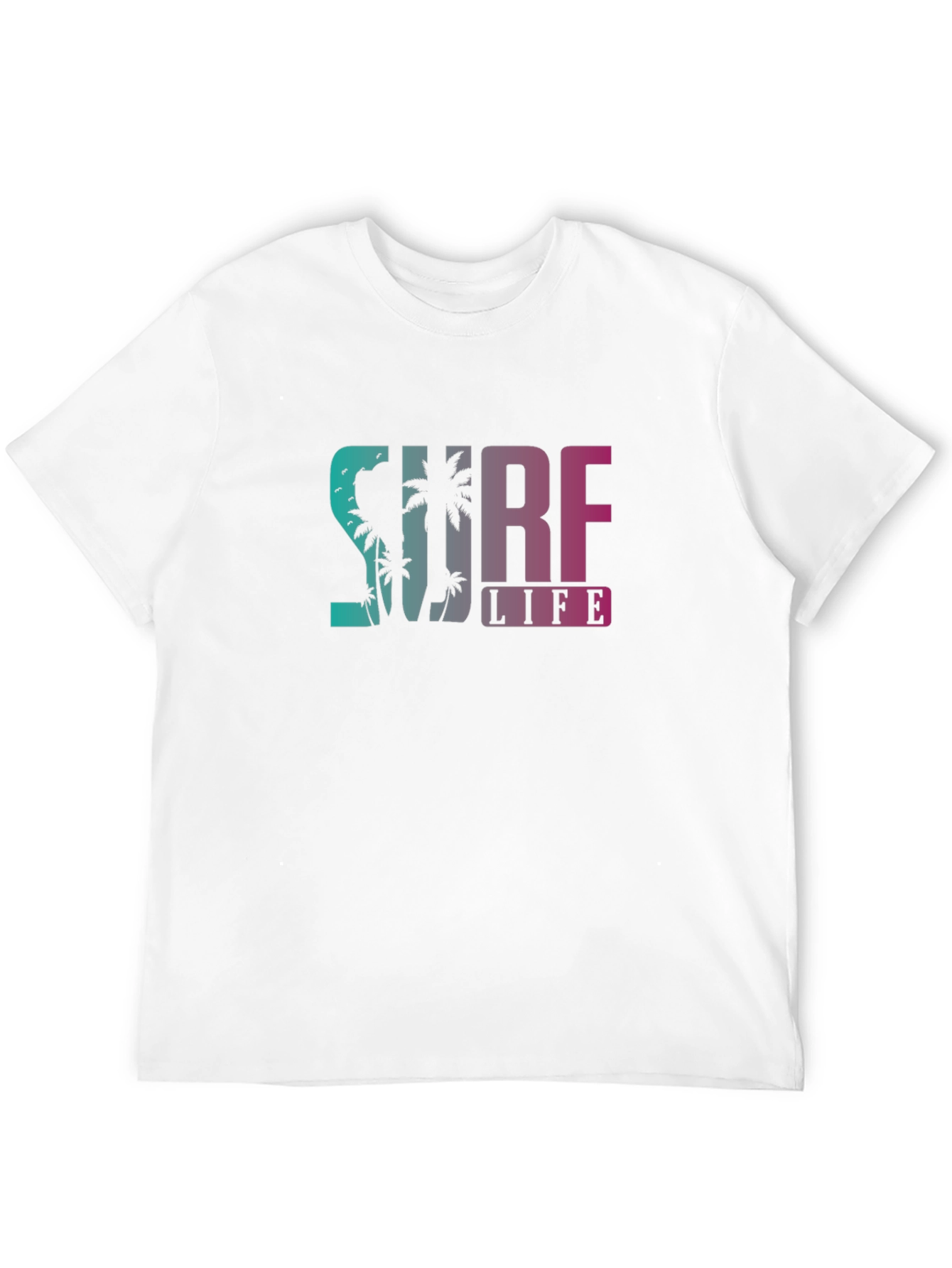 Surf Life Palm Tree Graphic Tee - Black