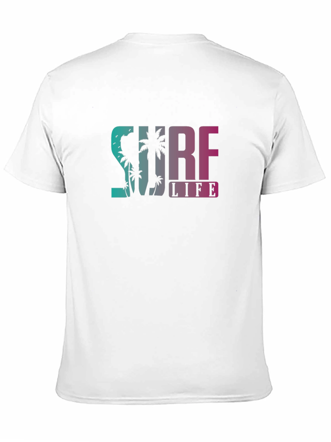 Surf Life Palm Tree Graphic Tee - Black