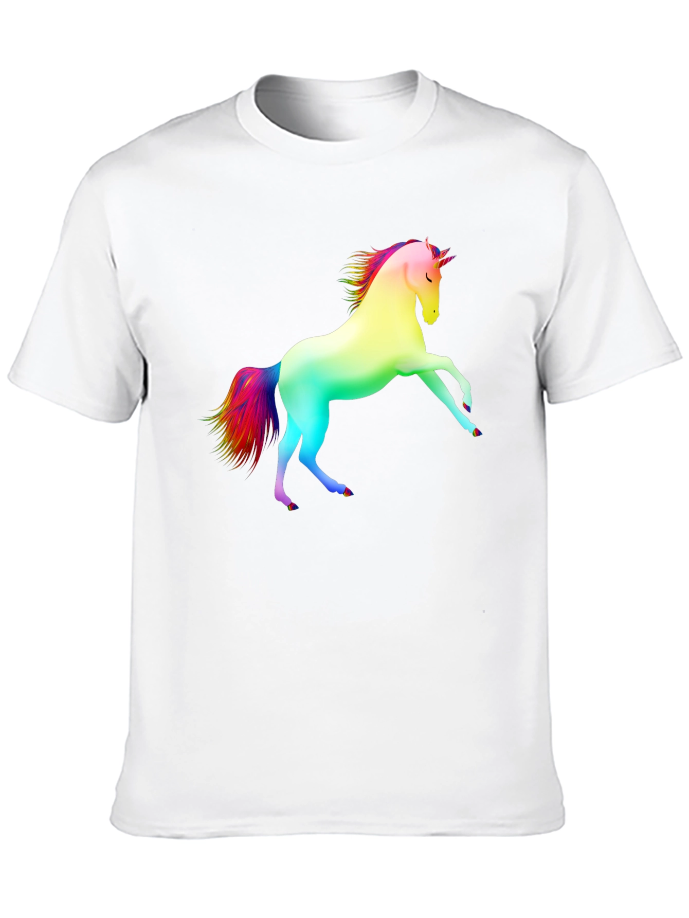 Rainbow Unicorn Black T-Shirt