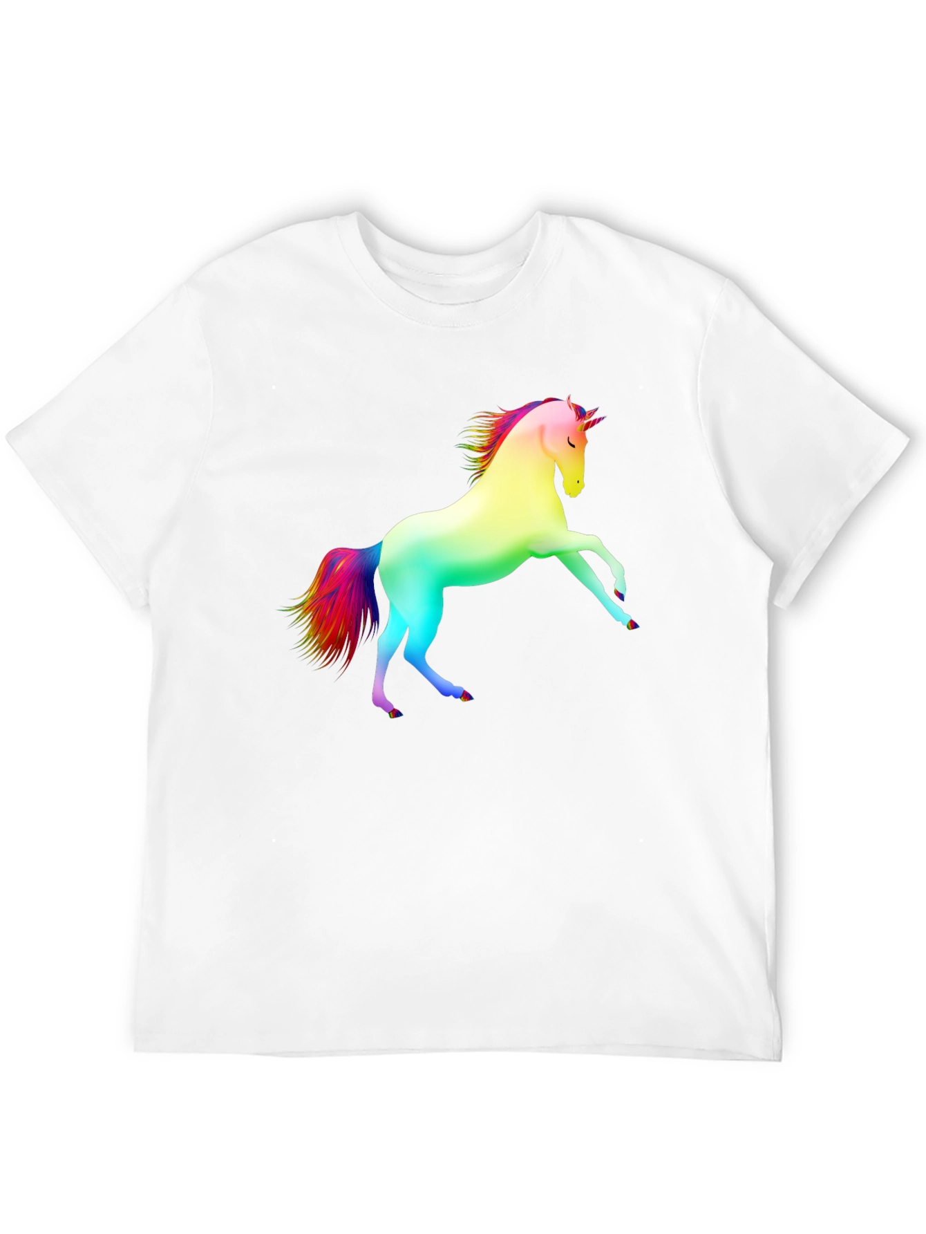 Rainbow Unicorn Black T-Shirt