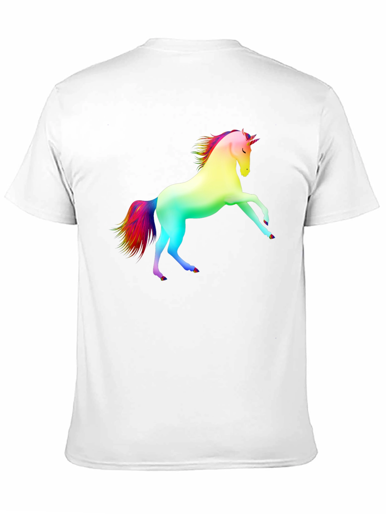 Rainbow Unicorn Black T-Shirt