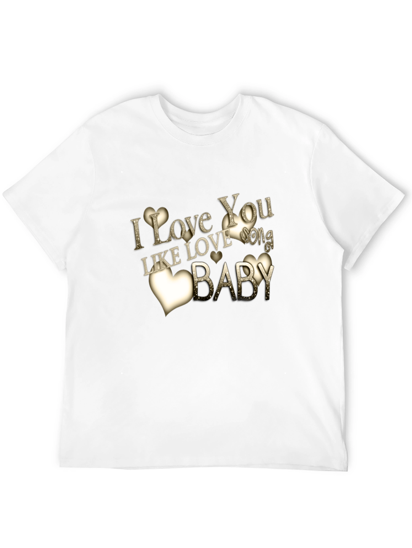 I Love You Mens Black T-Shirt