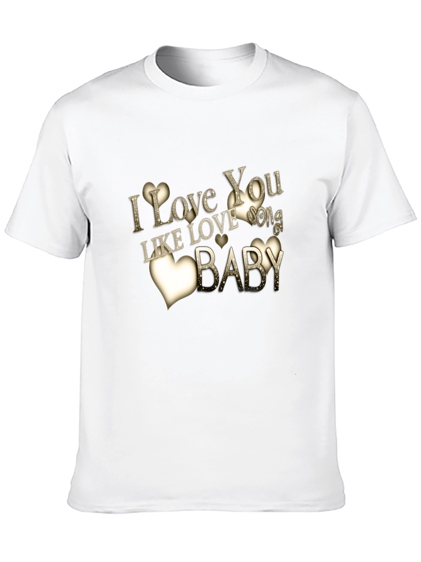 I Love You Mens Black T-Shirt