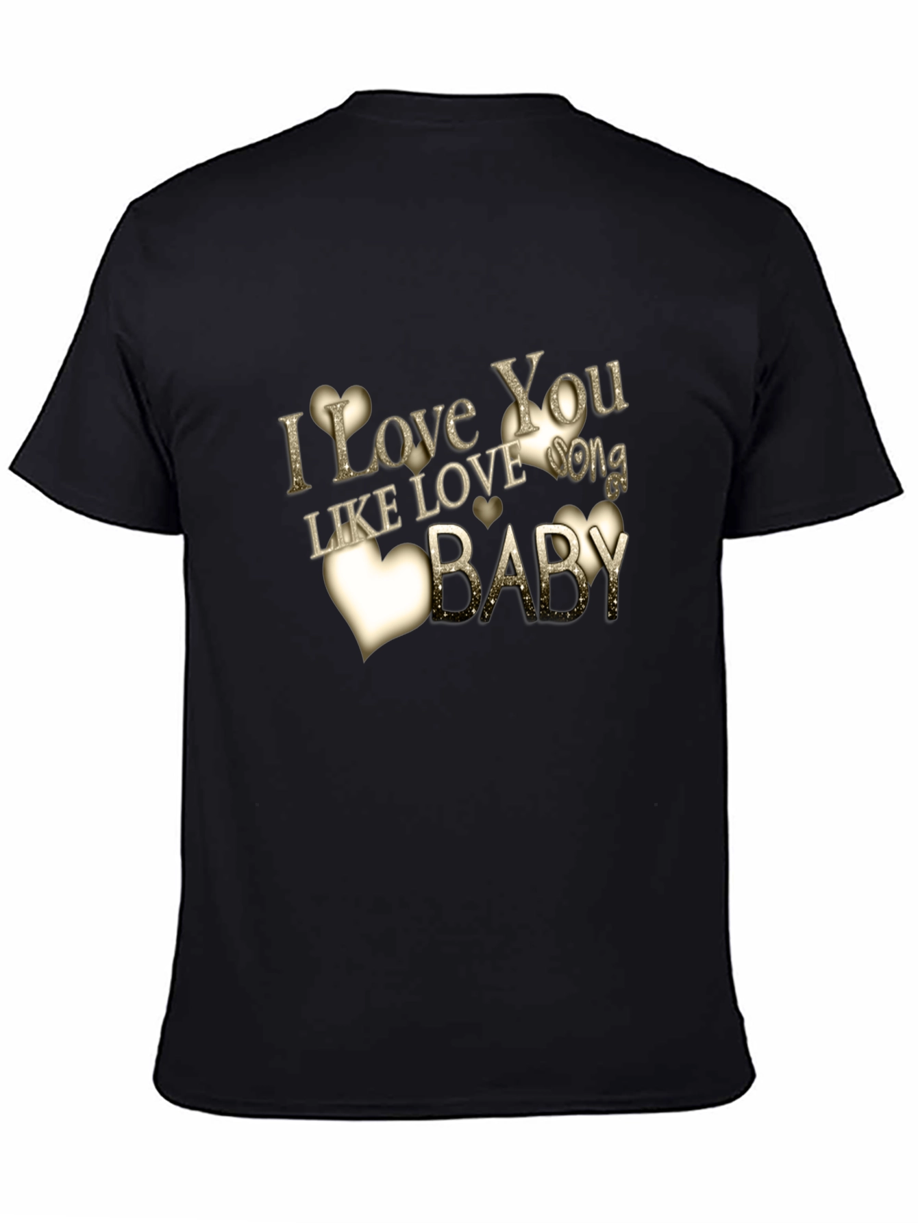 I Love You Mens Black T-Shirt