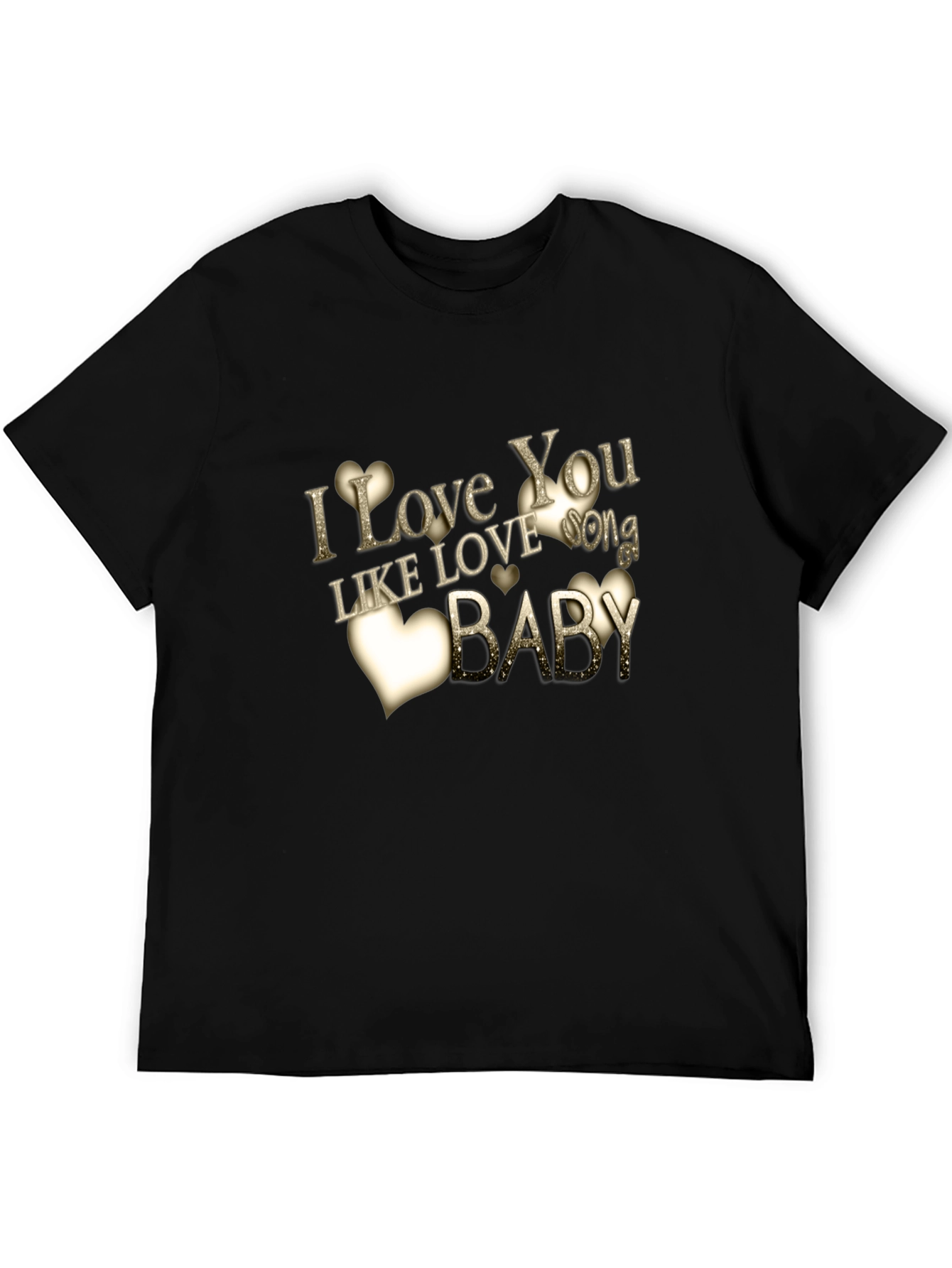 I Love You Mens Black T-Shirt