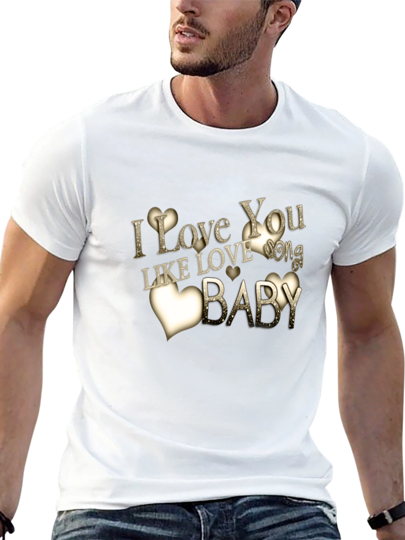 I Love You Mens Black T-Shirt