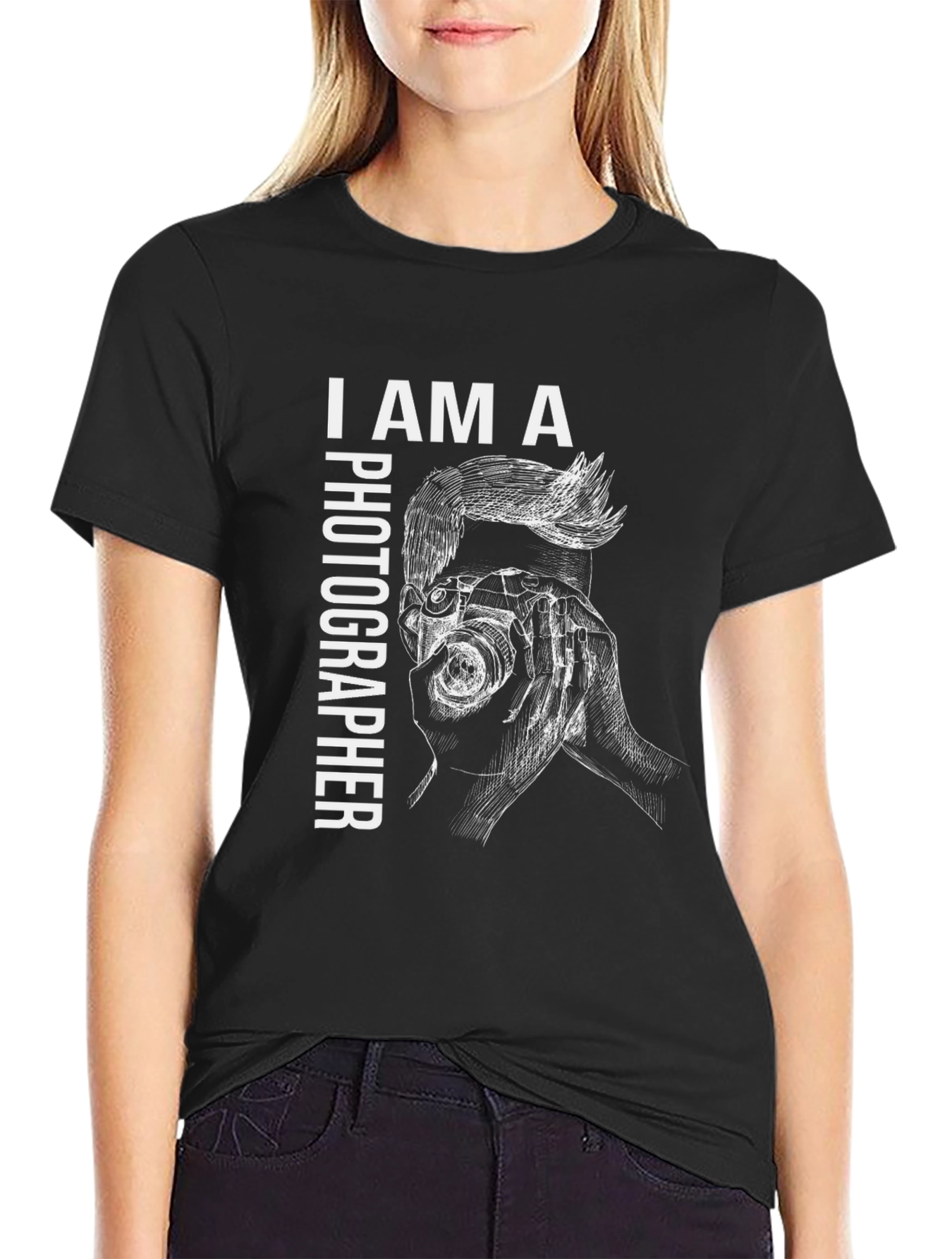 Photographer Graphic Black T-Shirt