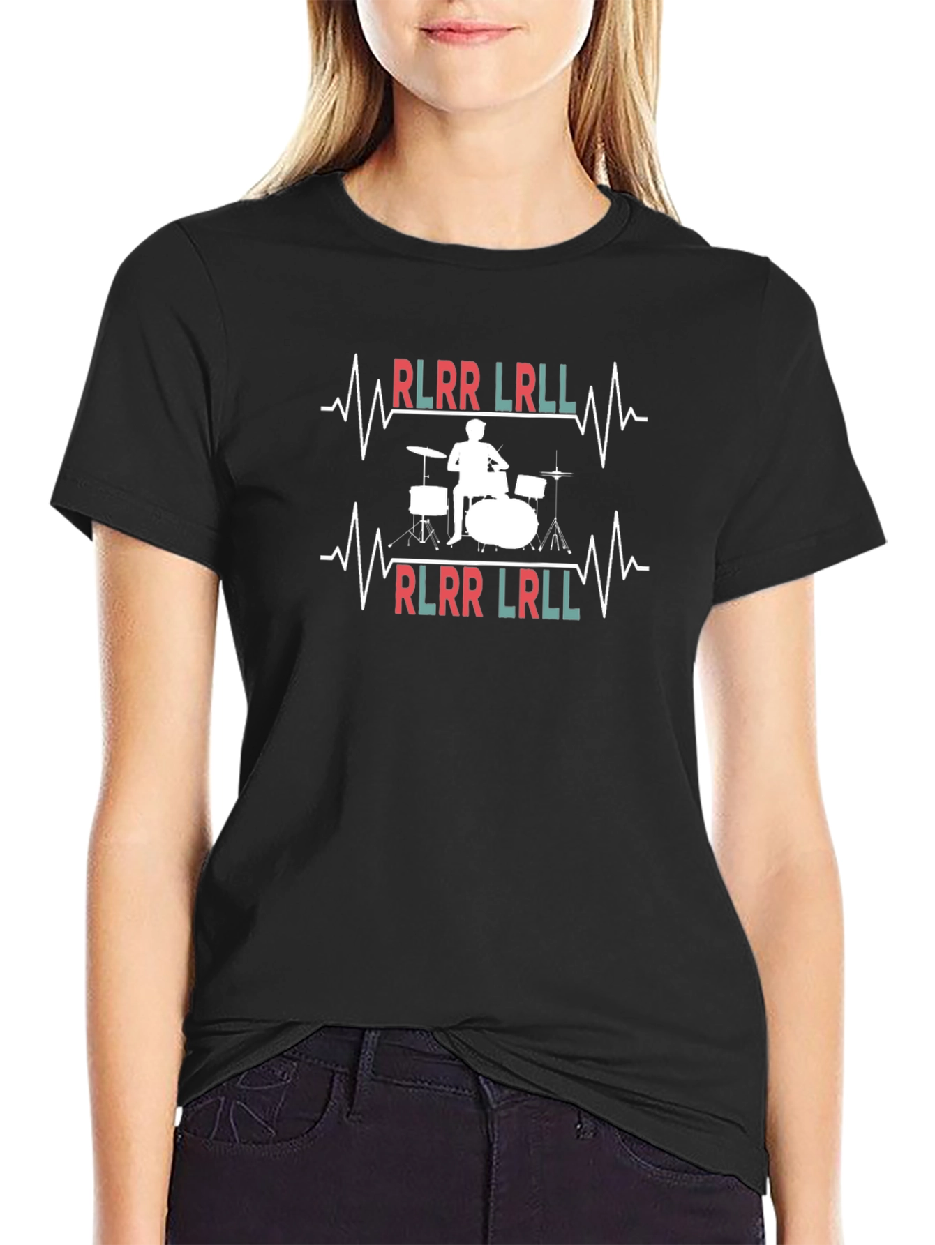 Drummer Heartbeat T-Shirt: Musical Rhythm Tee