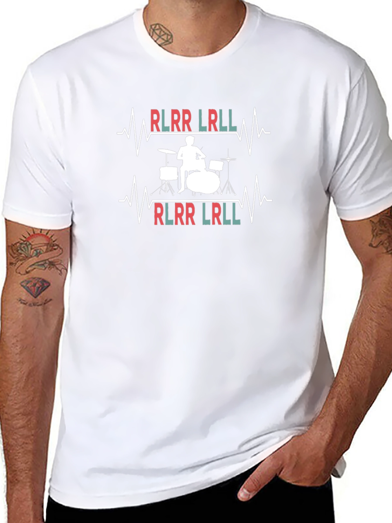 Drummer Heartbeat T-Shirt: Musical Rhythm Tee