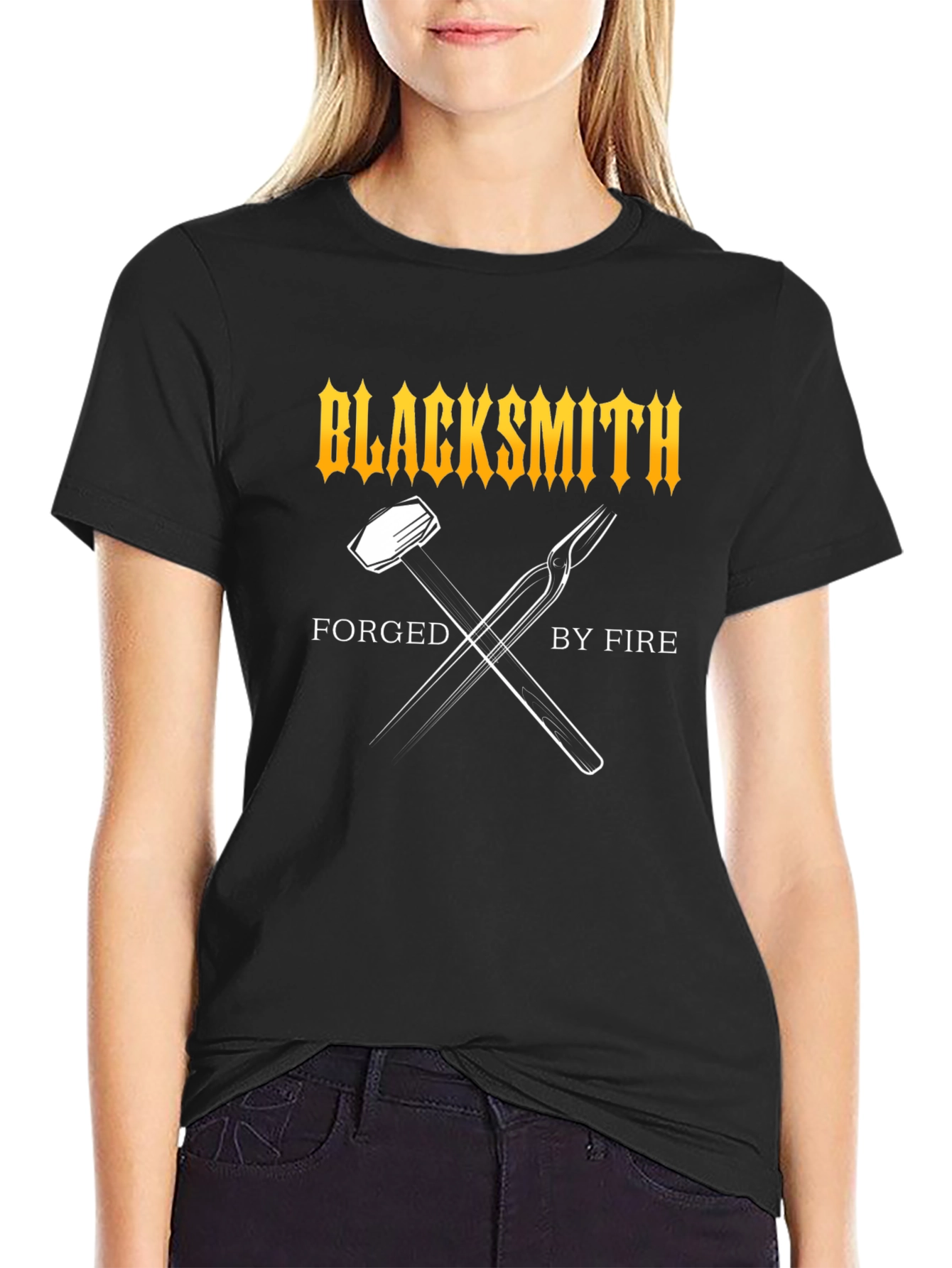 Blacksmith Forged By Fire Graphic T-Shirt