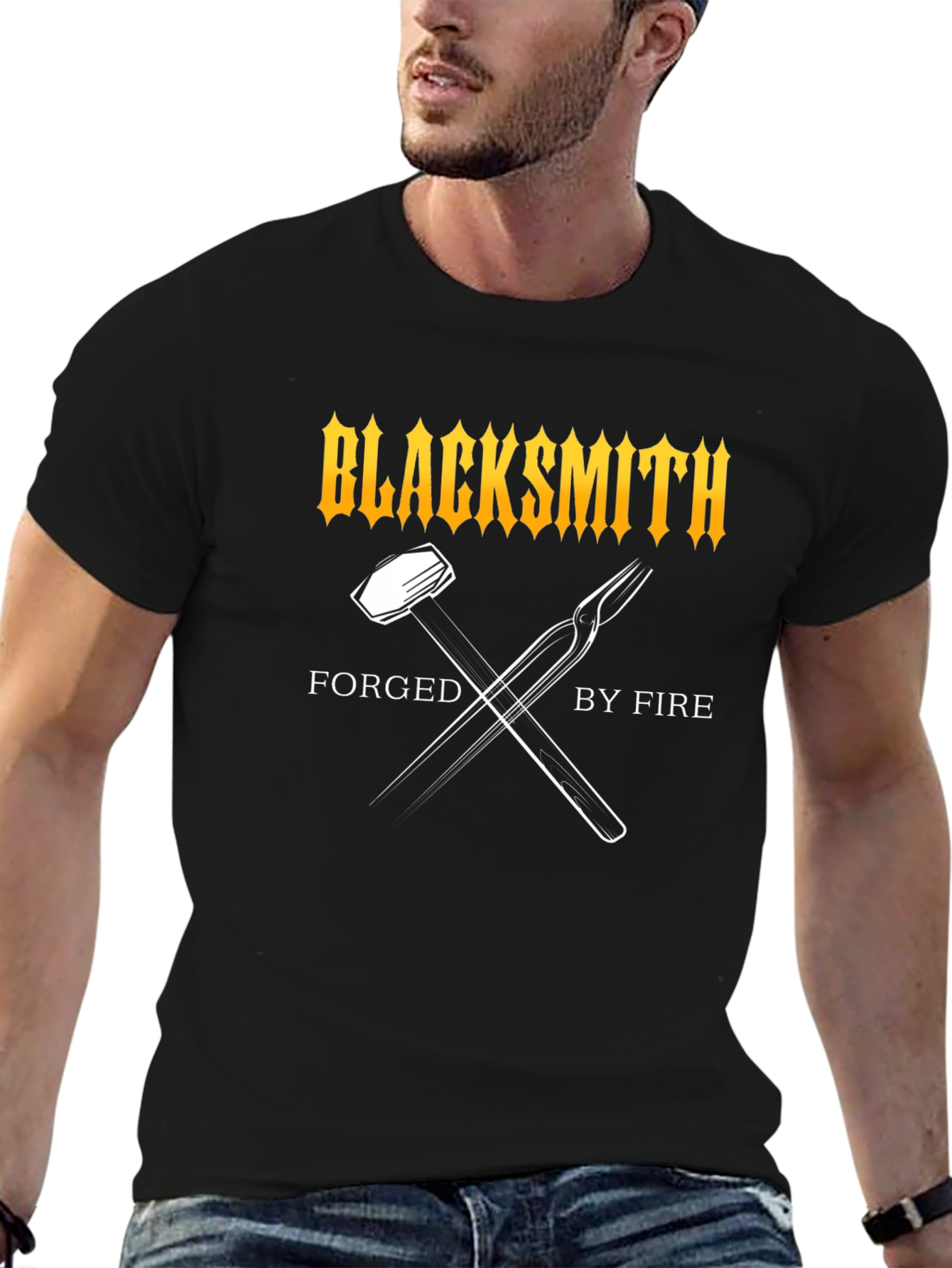 Blacksmith Forged By Fire Graphic T-Shirt