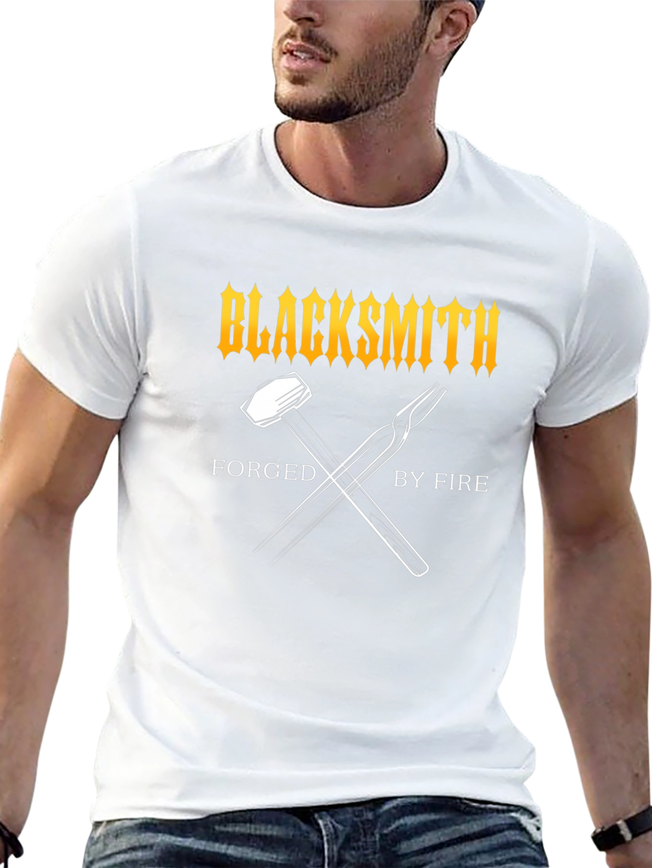 Blacksmith Forged By Fire Graphic T-Shirt