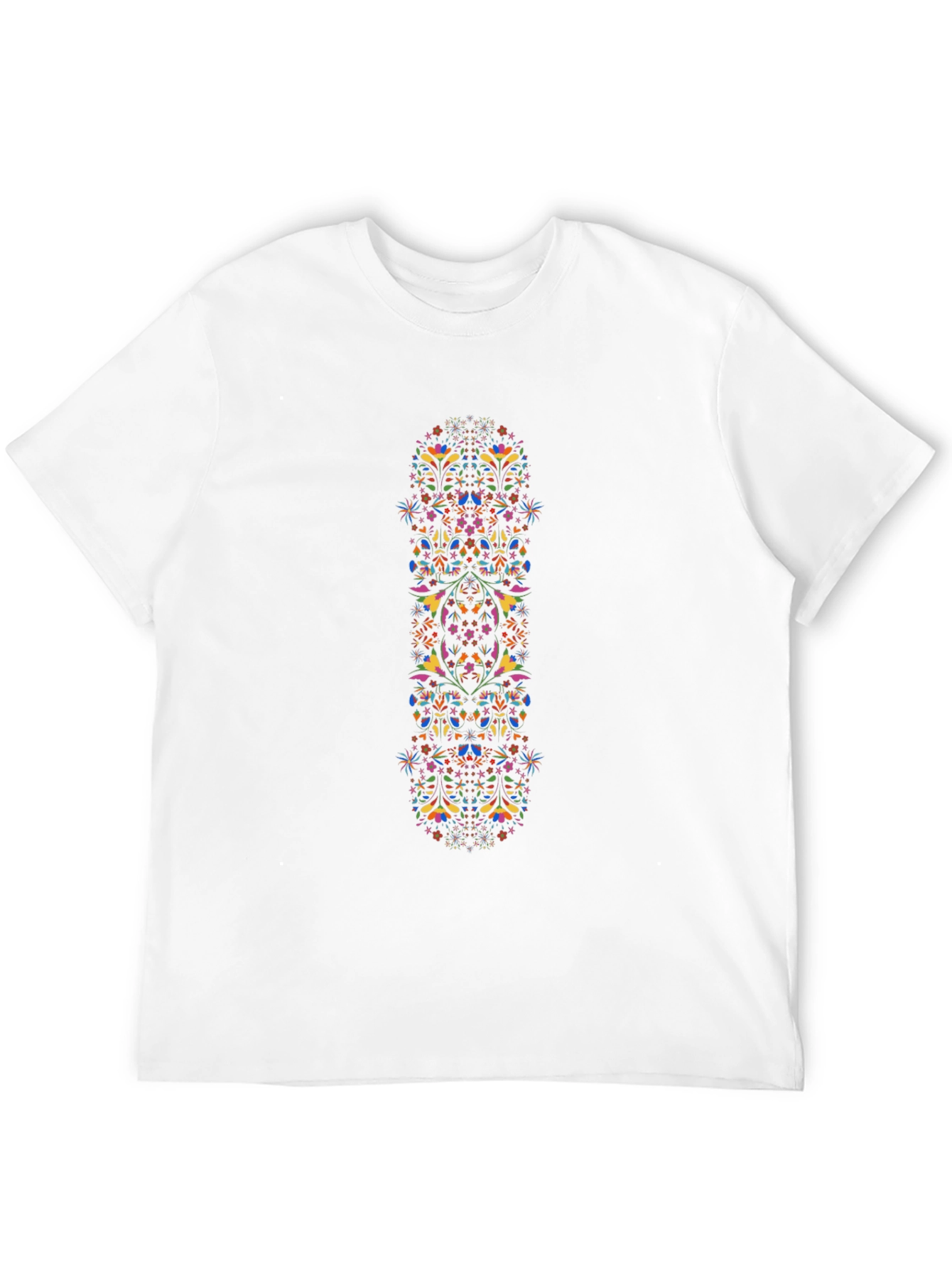 Boho Floral Print Black T-Shirt