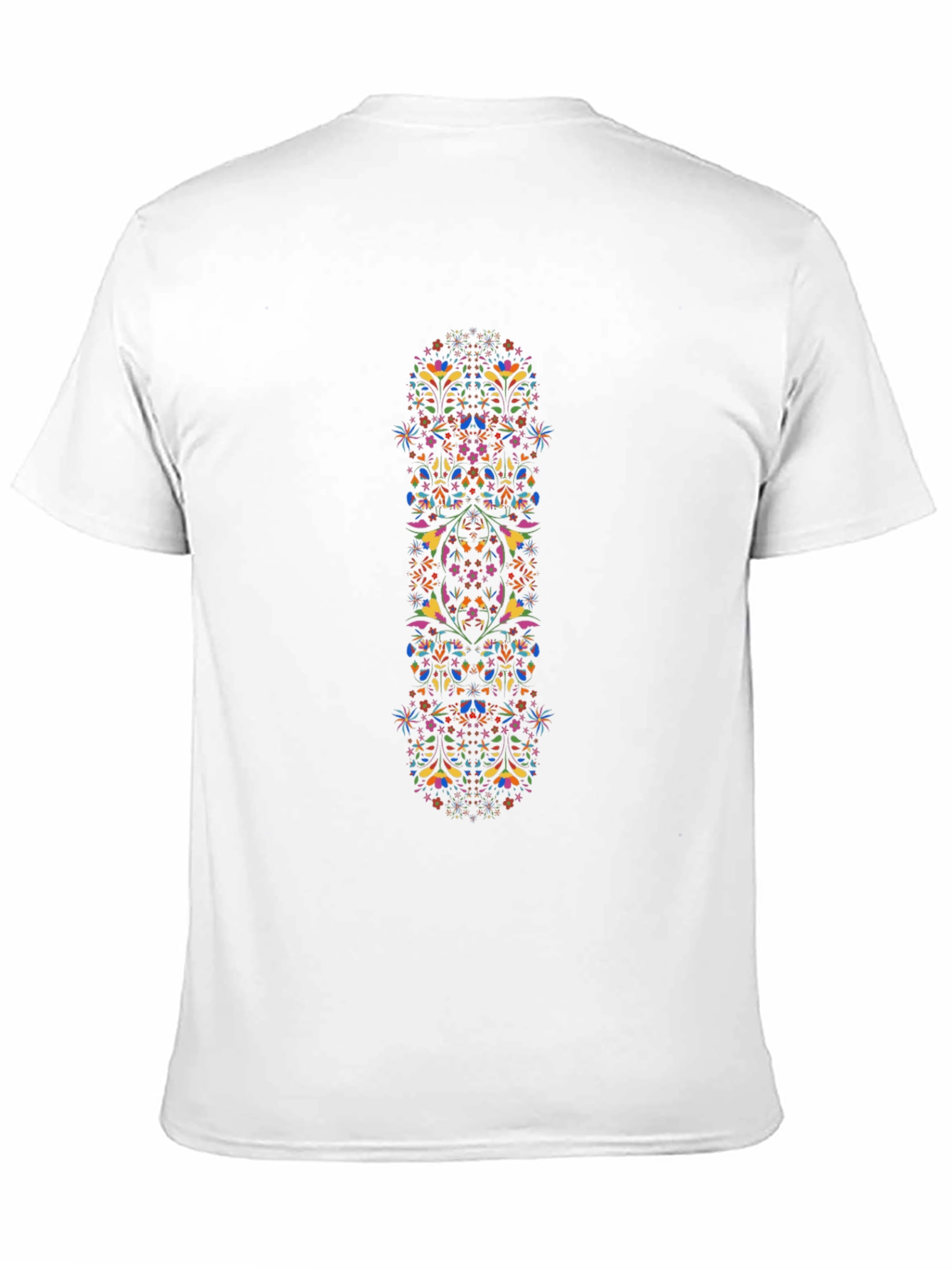 Boho Floral Print Black T-Shirt