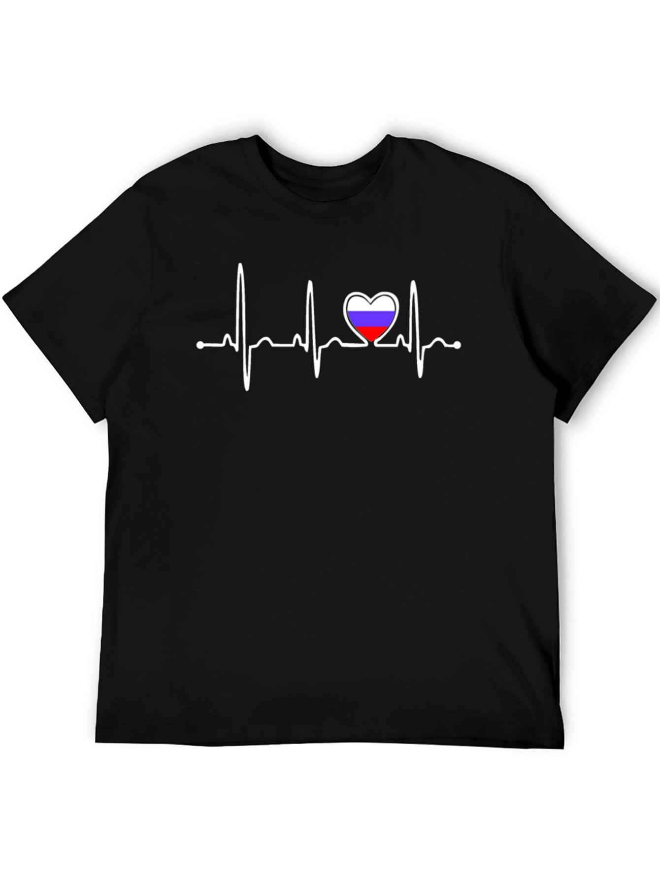 Heartbeat Russia Flag Graphic T-Shirt