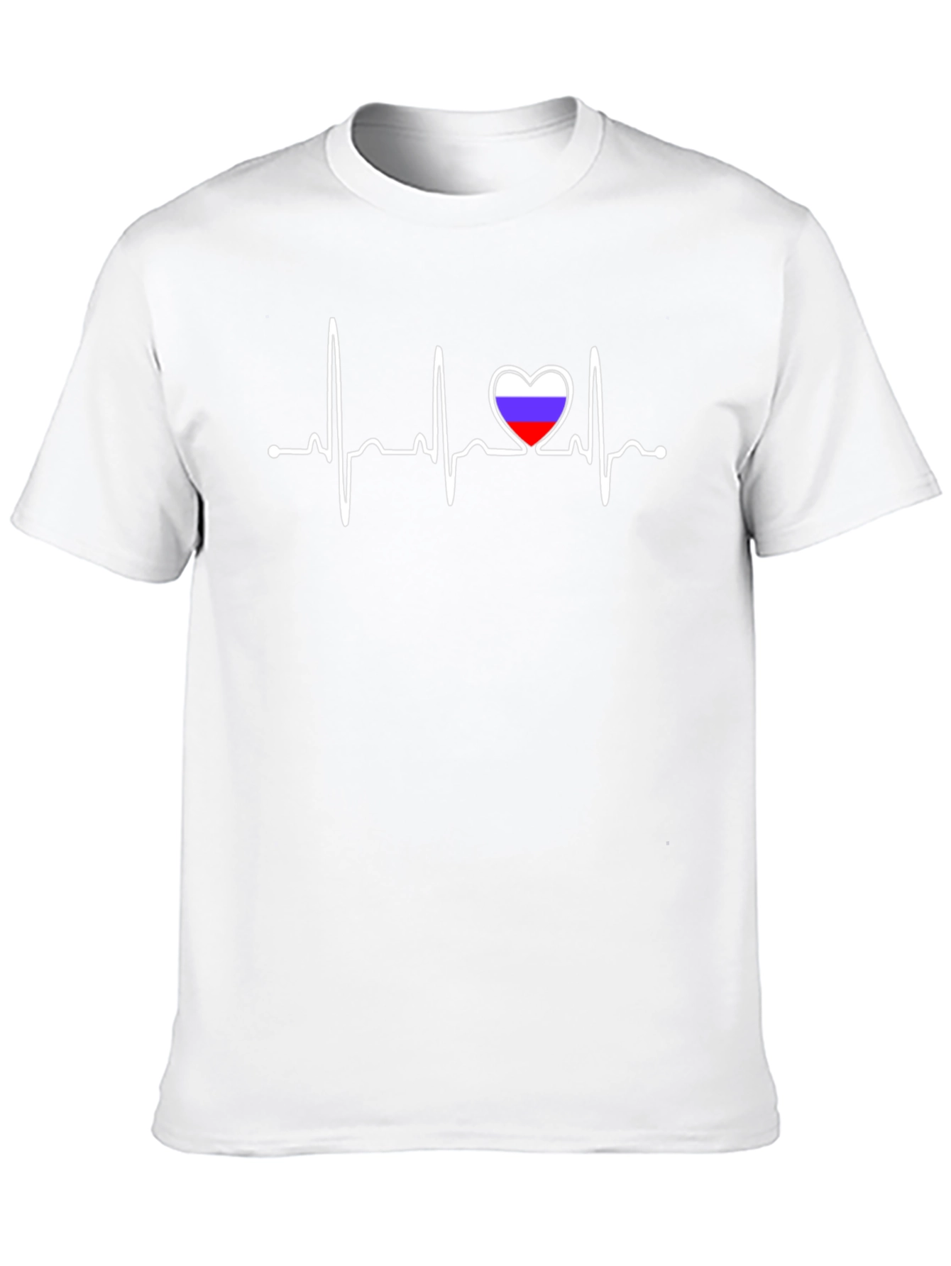 Heartbeat Russia Flag Graphic T-Shirt