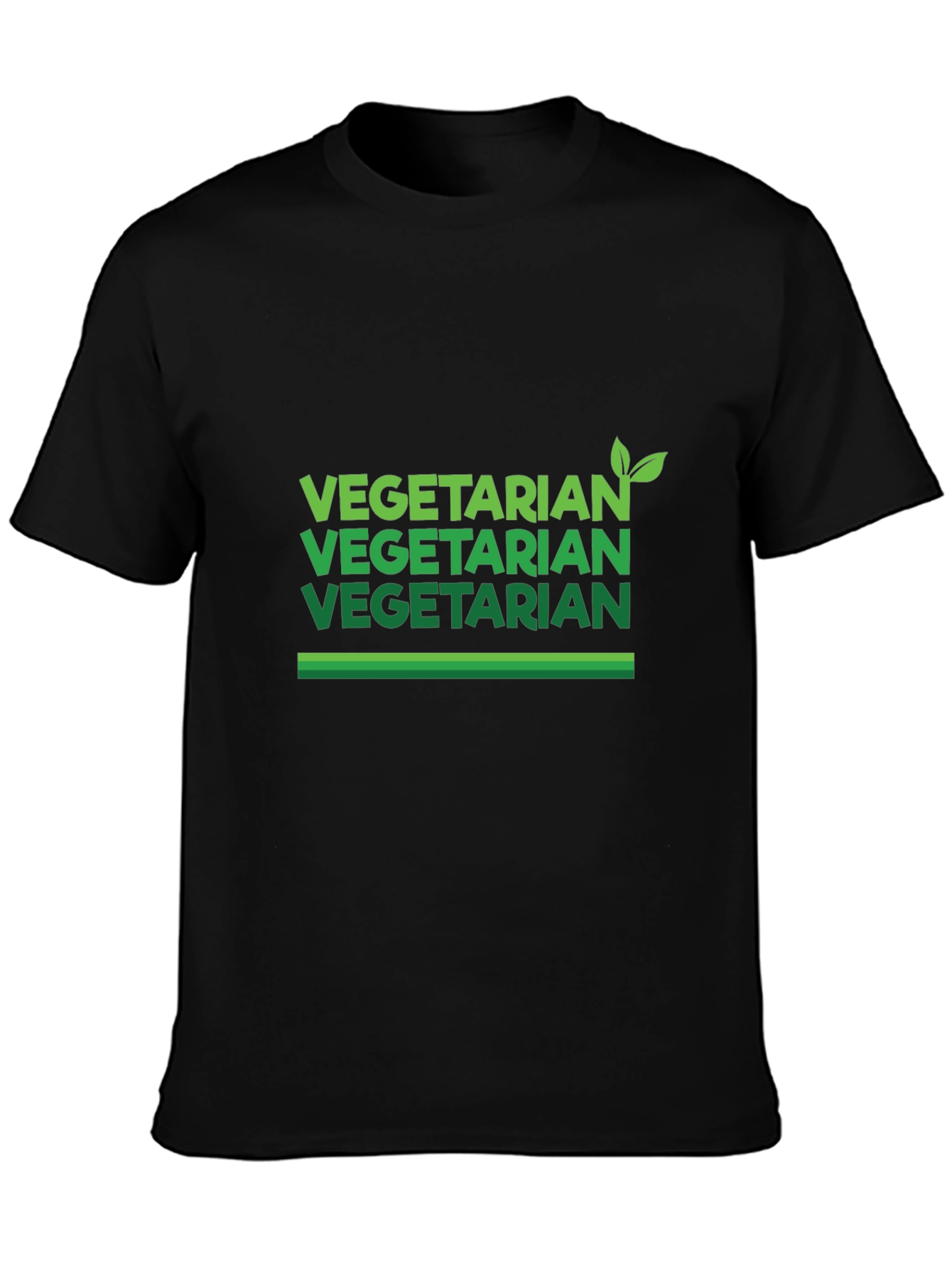 Vegetarian Graphic Tee - Black Casual Shirt